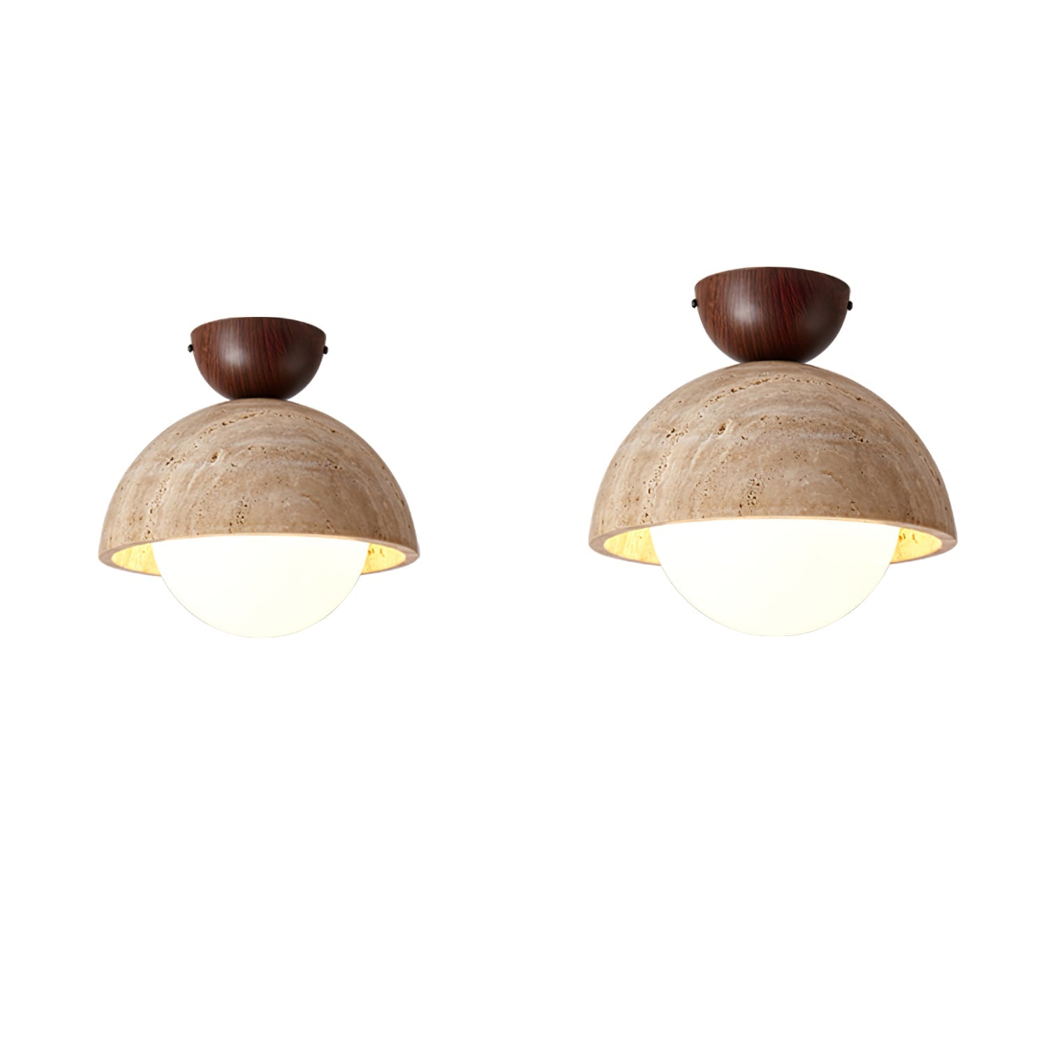 Solana Travertine Ceiling Light - Blowlighting