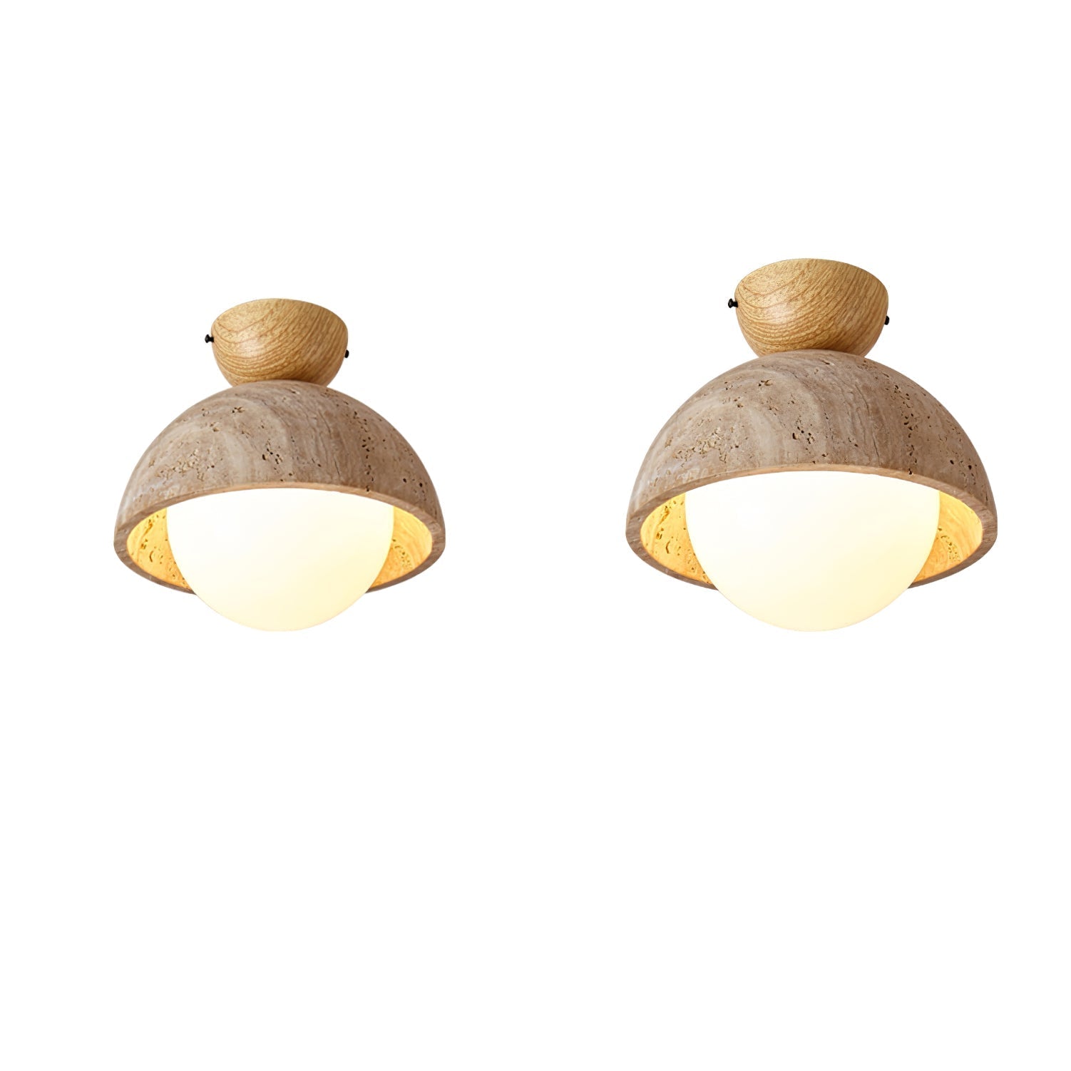 Solana Travertine Ceiling Light - Blowlighting