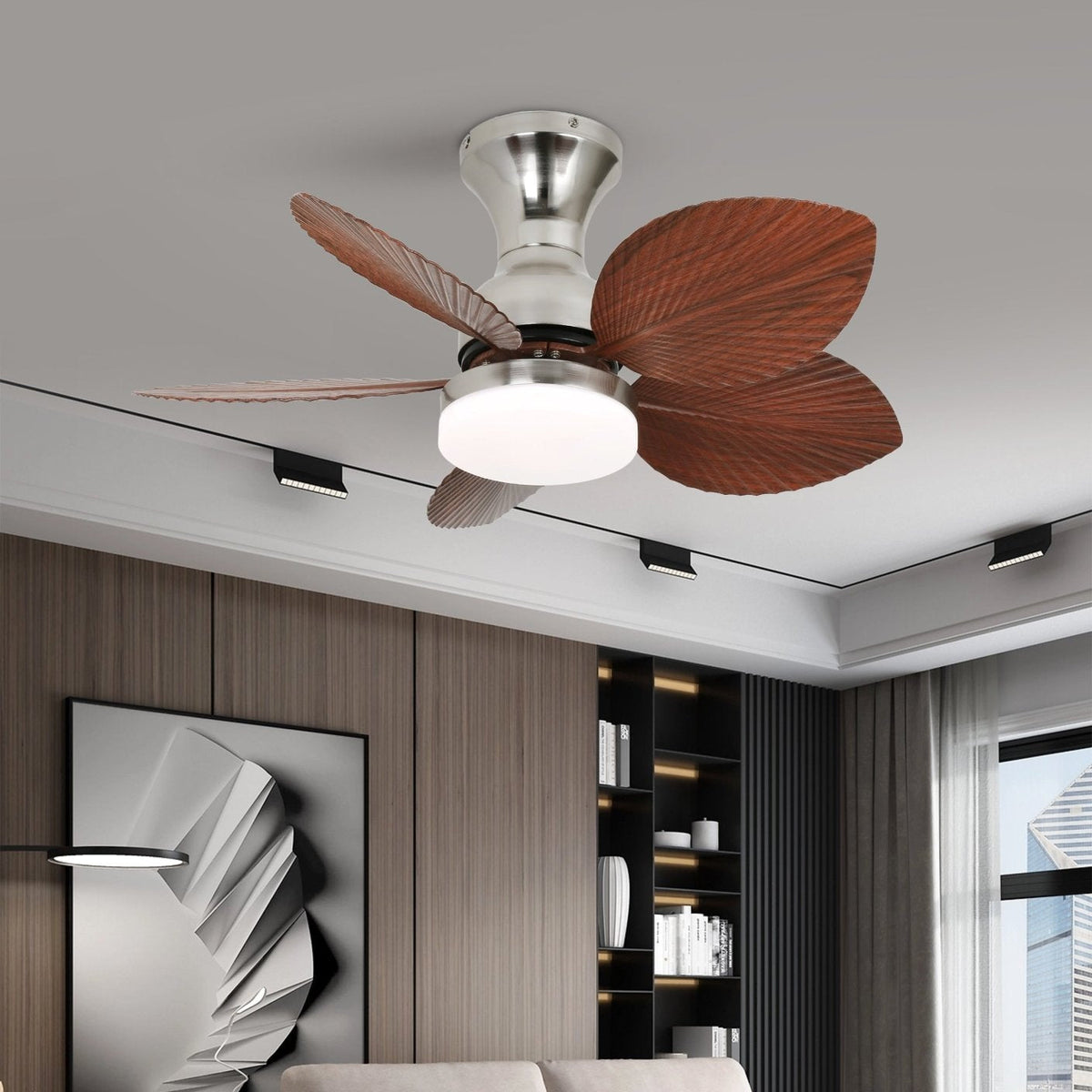 Diagramma che mostra le dimensioni del Ventilatore da Soffitto con Luce Vintage in Legno Florence Modello B