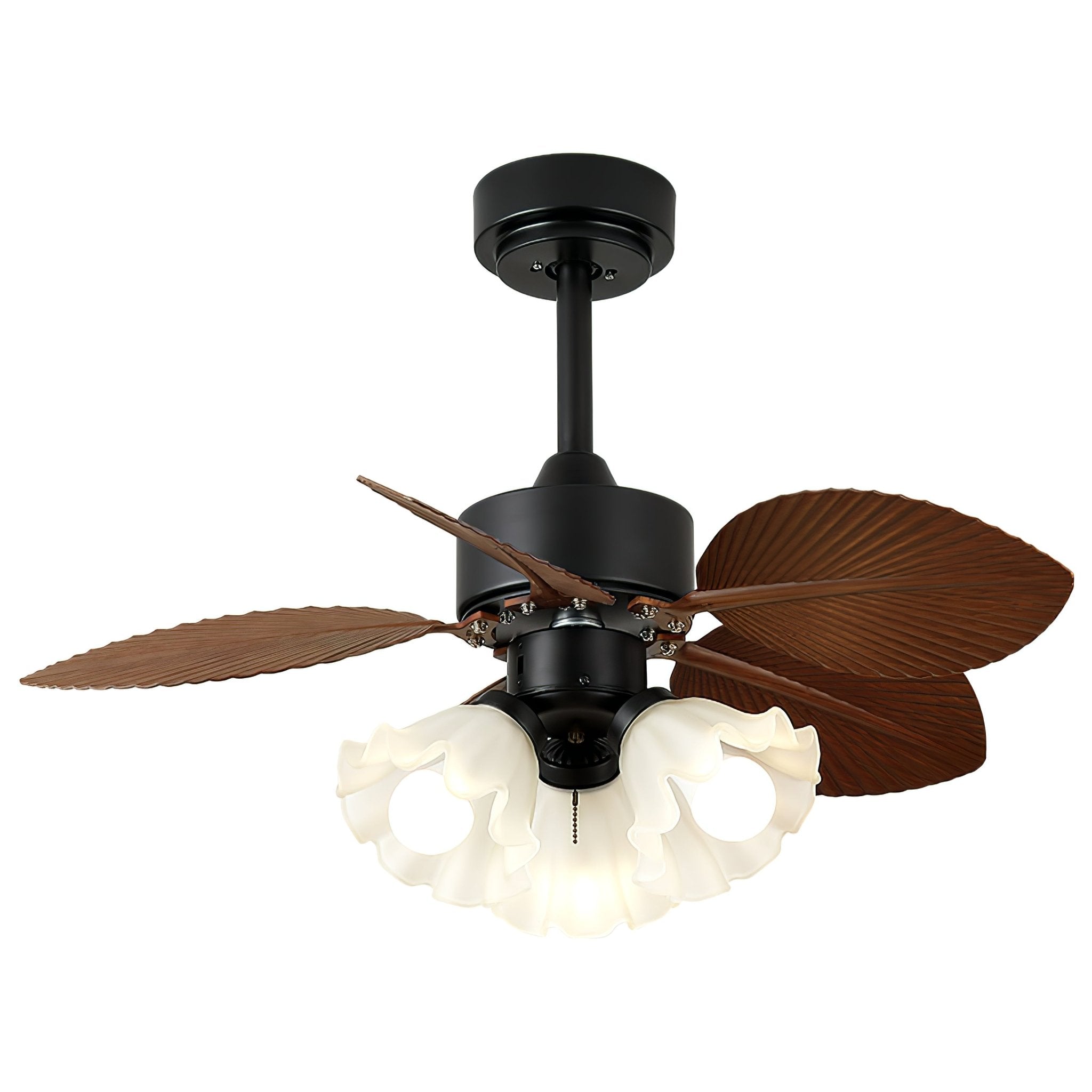 Dettaglio dell'attacco lampadina E26/E27 del Ventilatore da Soffitto Rosalyn con Luce