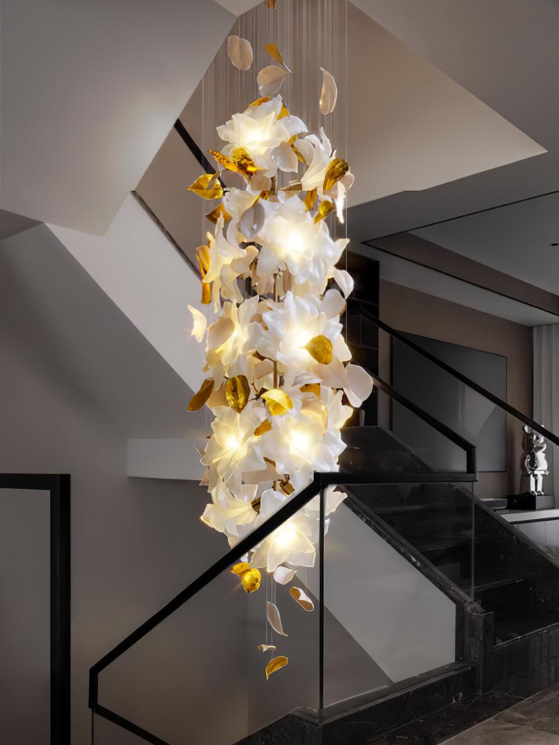 Flying Flowers Fluttering Chandelier - Blowlighting