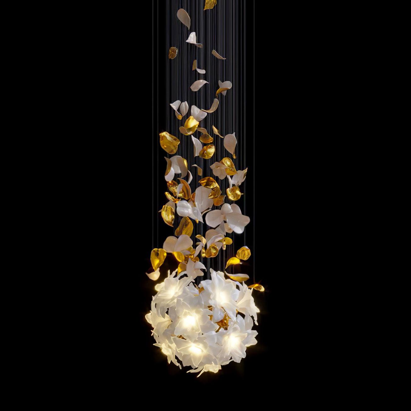 Flying Flowers Fluttering Chandelier - Blowlighting