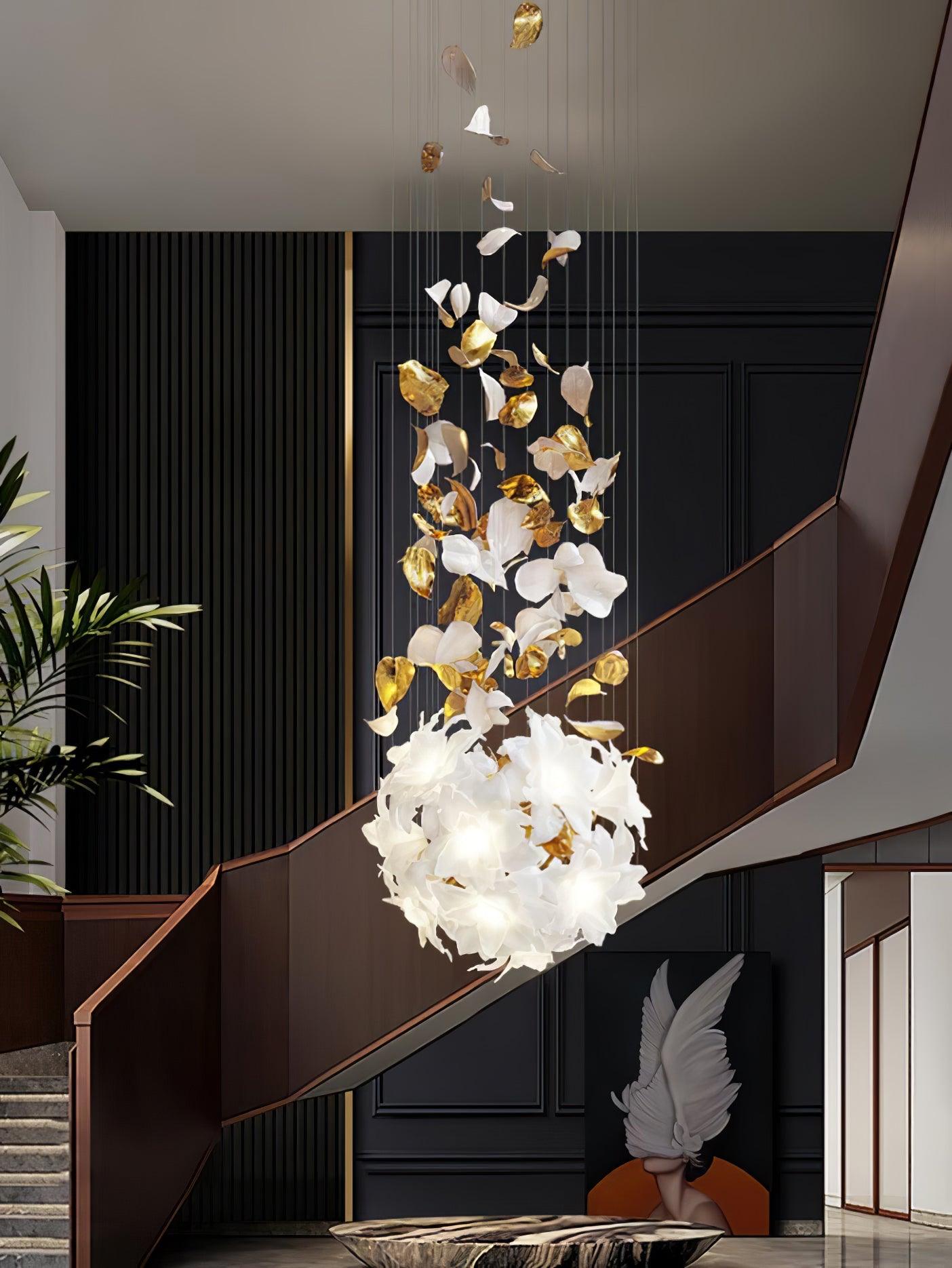 Flying Flowers Fluttering Chandelier - Blowlighting