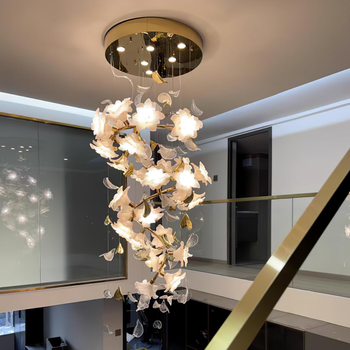Flying Flowers Fluttering Chandelier - Blowlighting