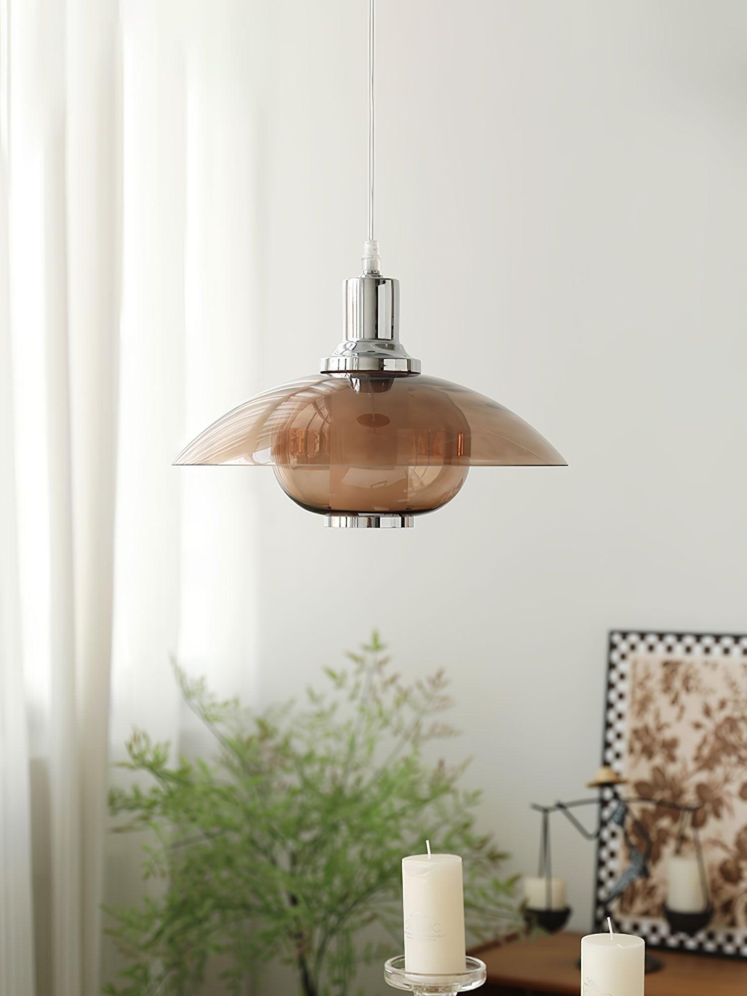 Flying Saucer Chrome Pendant Light - Blowlighting