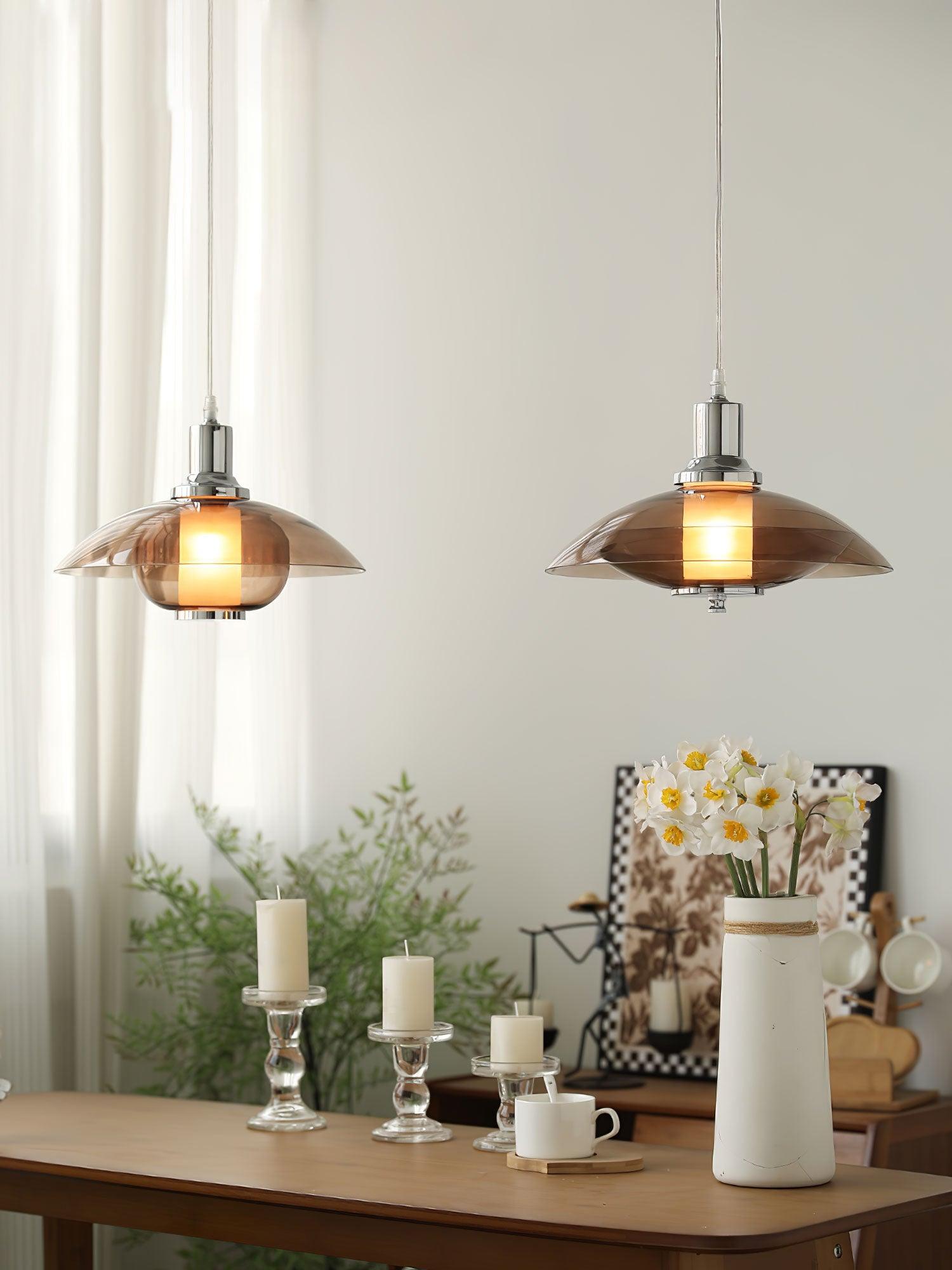 Flying Saucer Chrome Pendant Light - Blowlighting