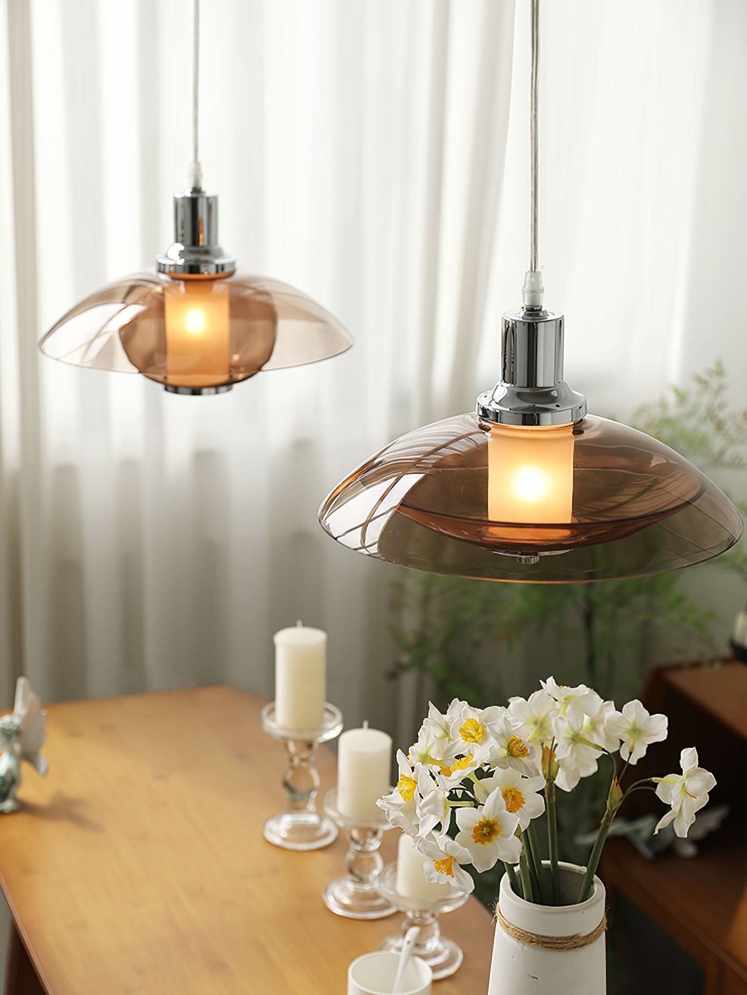 Flying Saucer Chrome Pendant Light - Blowlighting