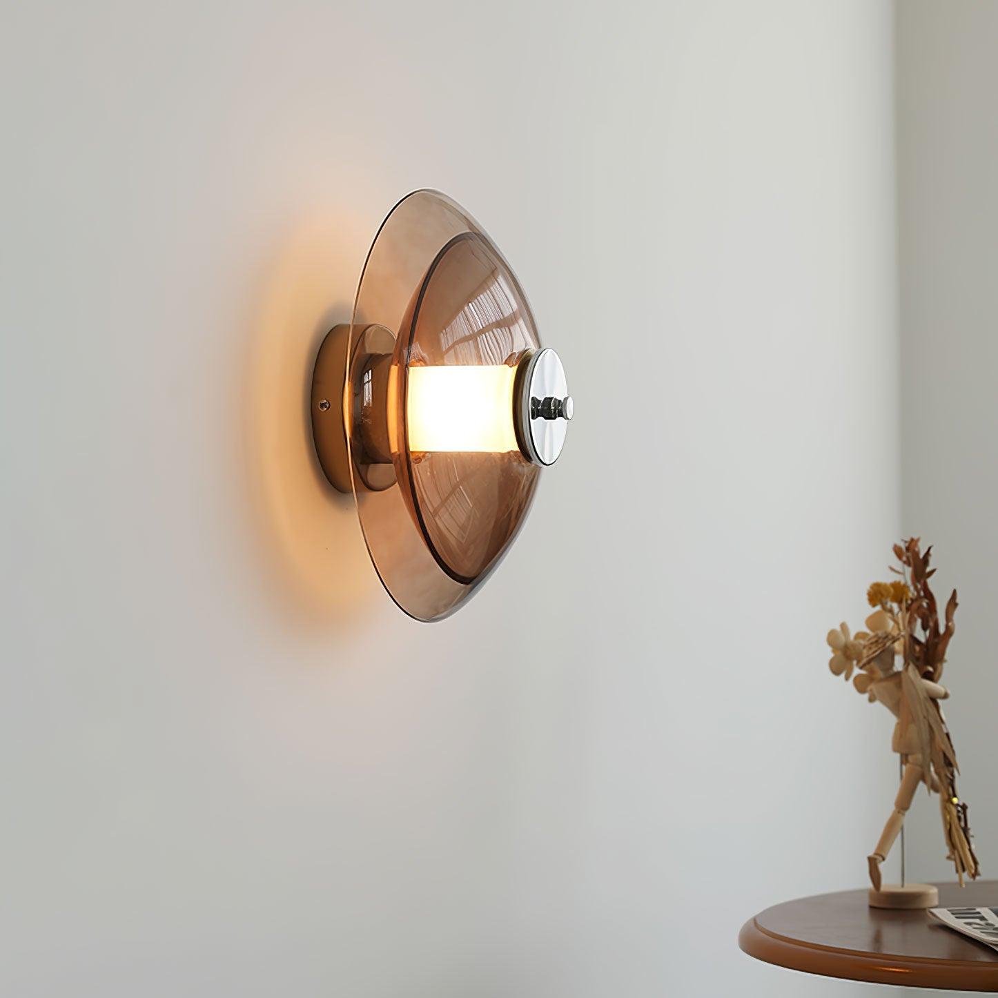 Flying Saucer Chrome Wall Light - Blowlighting