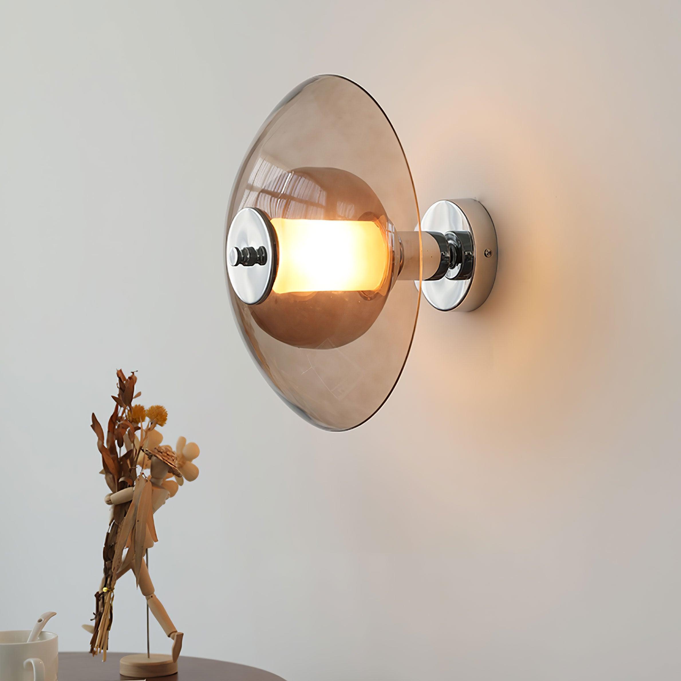 Flying Saucer Chrome Wall Light - Blowlighting