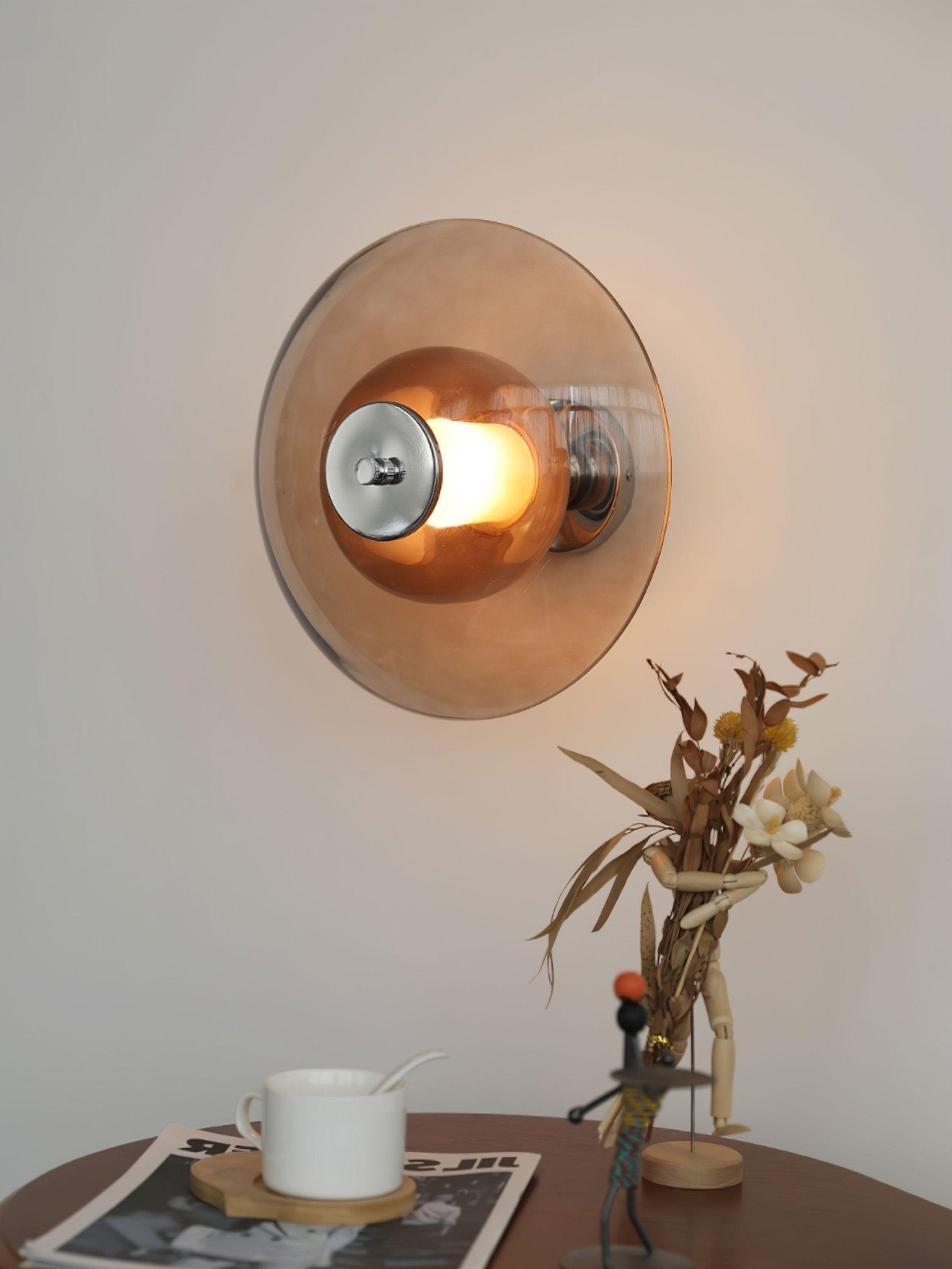 Flying Saucer Chrome Wall Light - Blowlighting