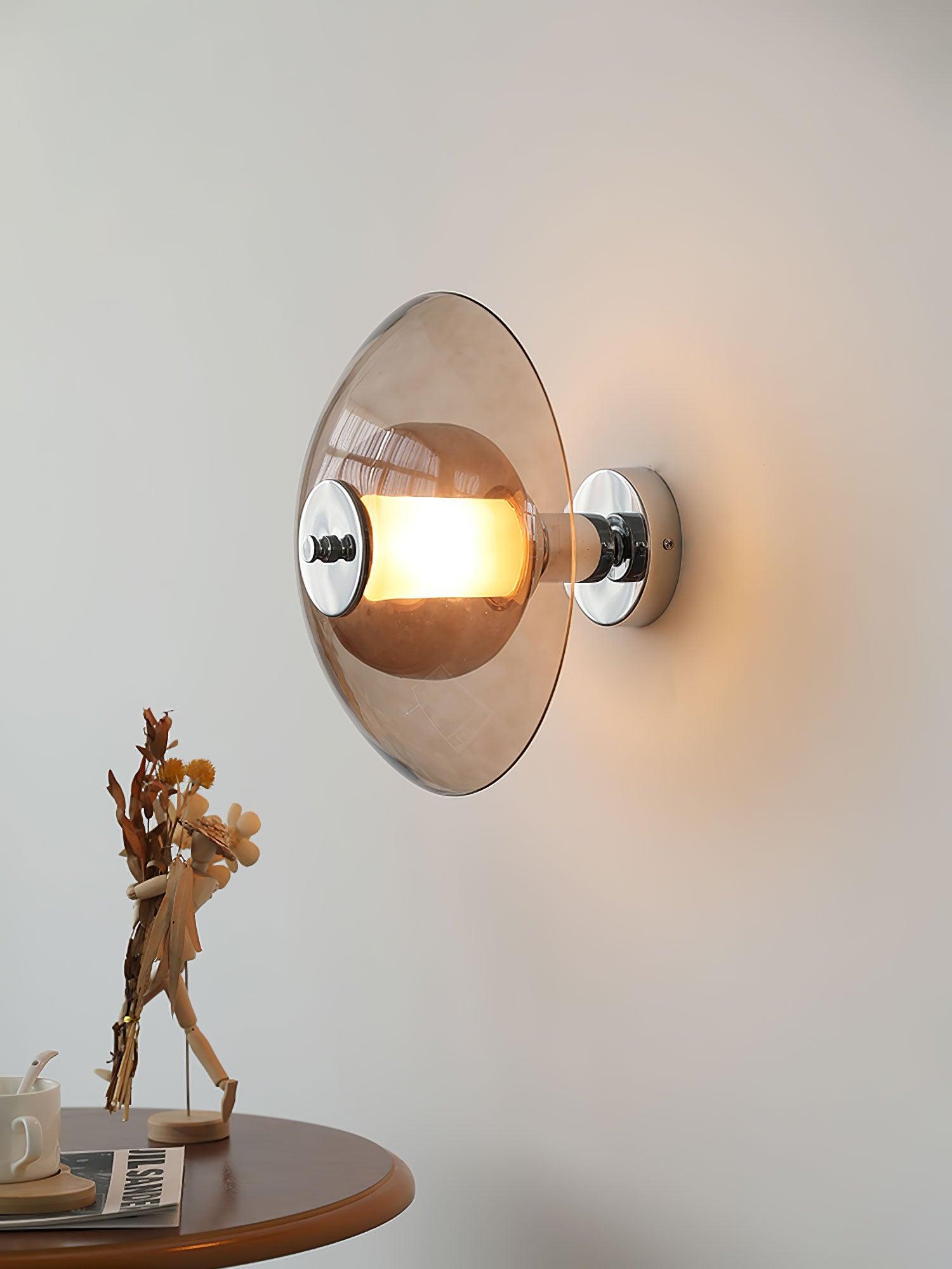 Flying Saucer Chrome Wall Light - Blowlighting