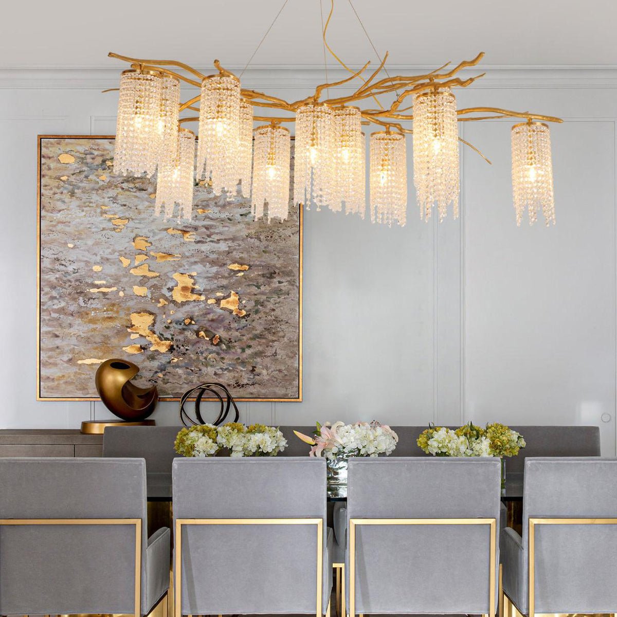 Avvariel Organic Brass Chandelier - Blowlighting