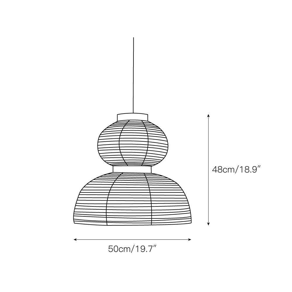 Cutheion Individual Creativity Rice Paper Pendant Lamp - Lamp Copper