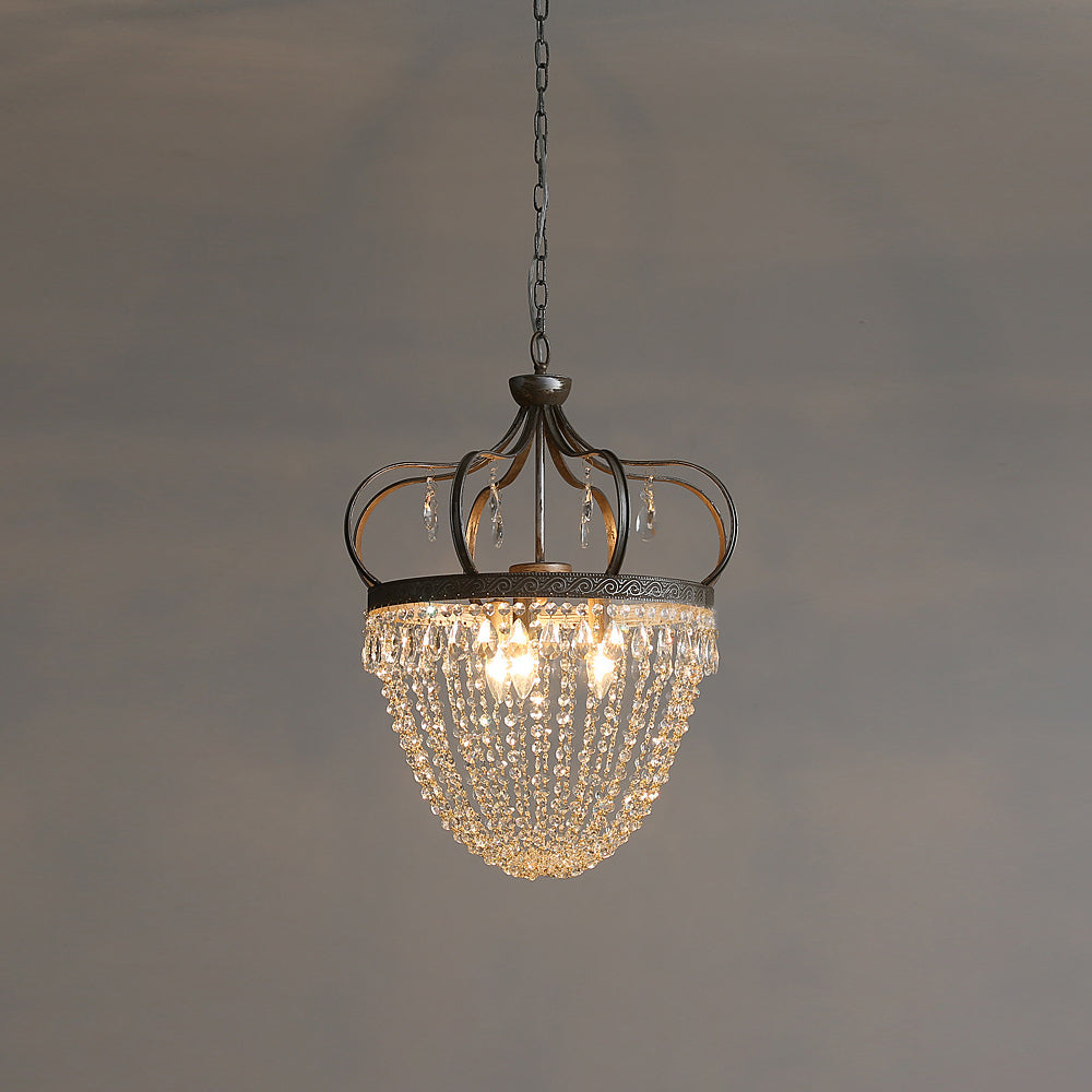 Abella Tear Drop Crystal Chandelier - Lamp Copper