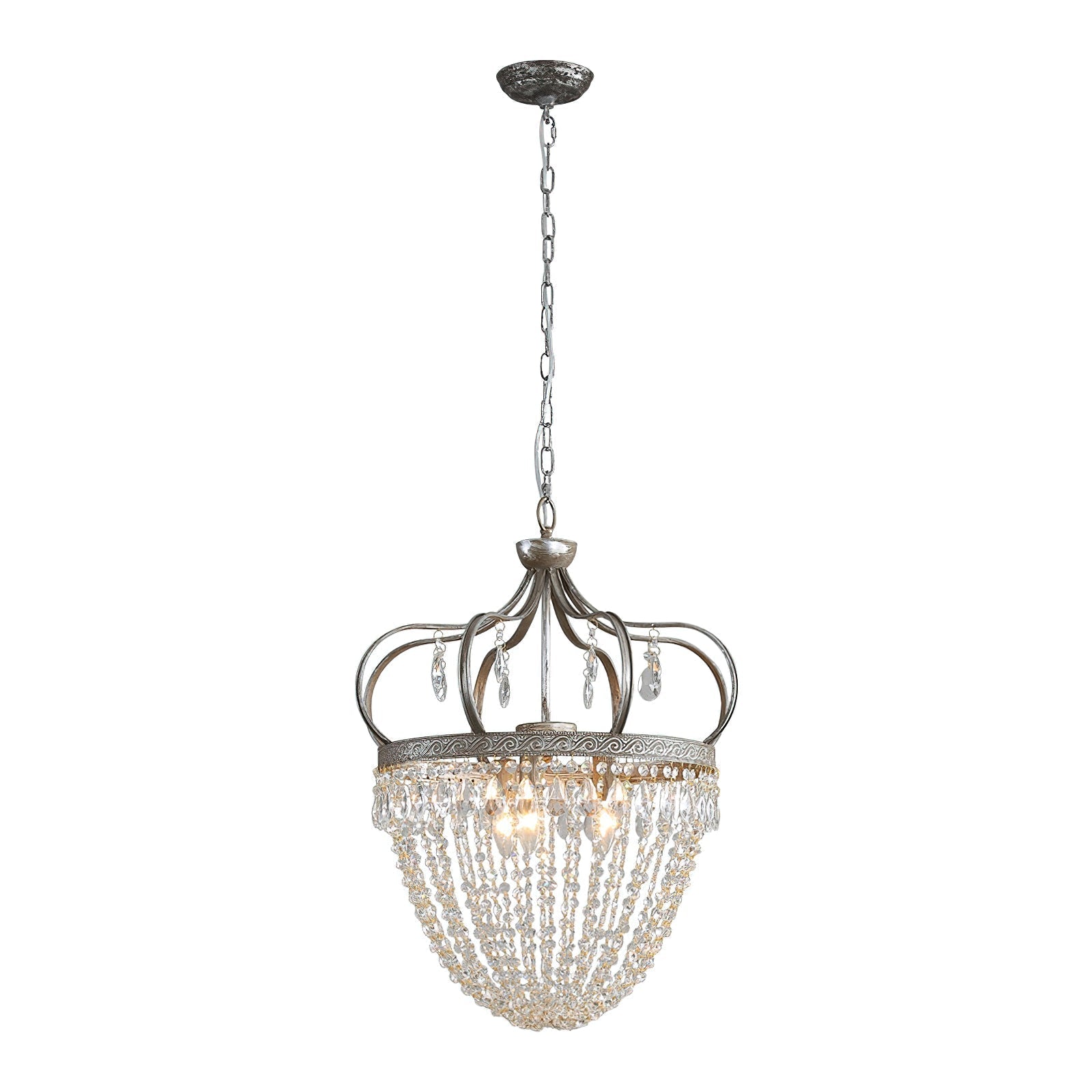 Abella Tear Drop Crystal Chandelier - Lamp Copper