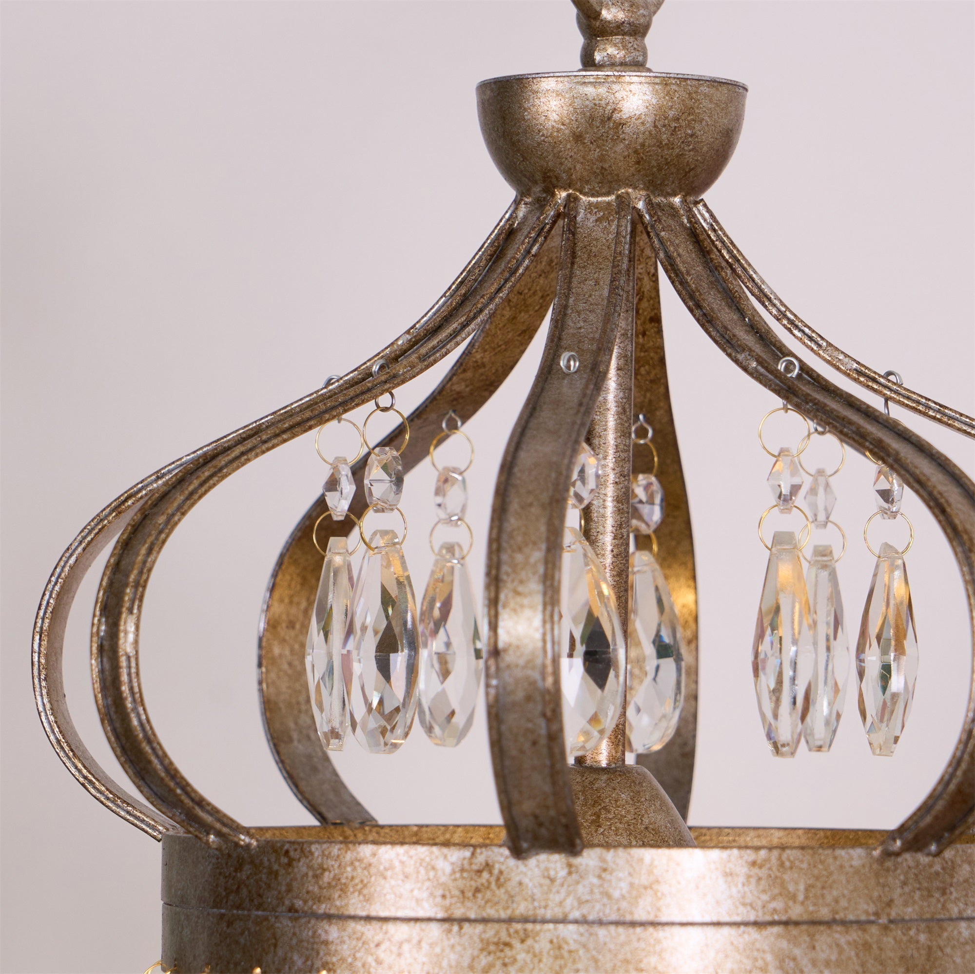 Abella Tear Drop Crystal Chandelier - Lamp Copper