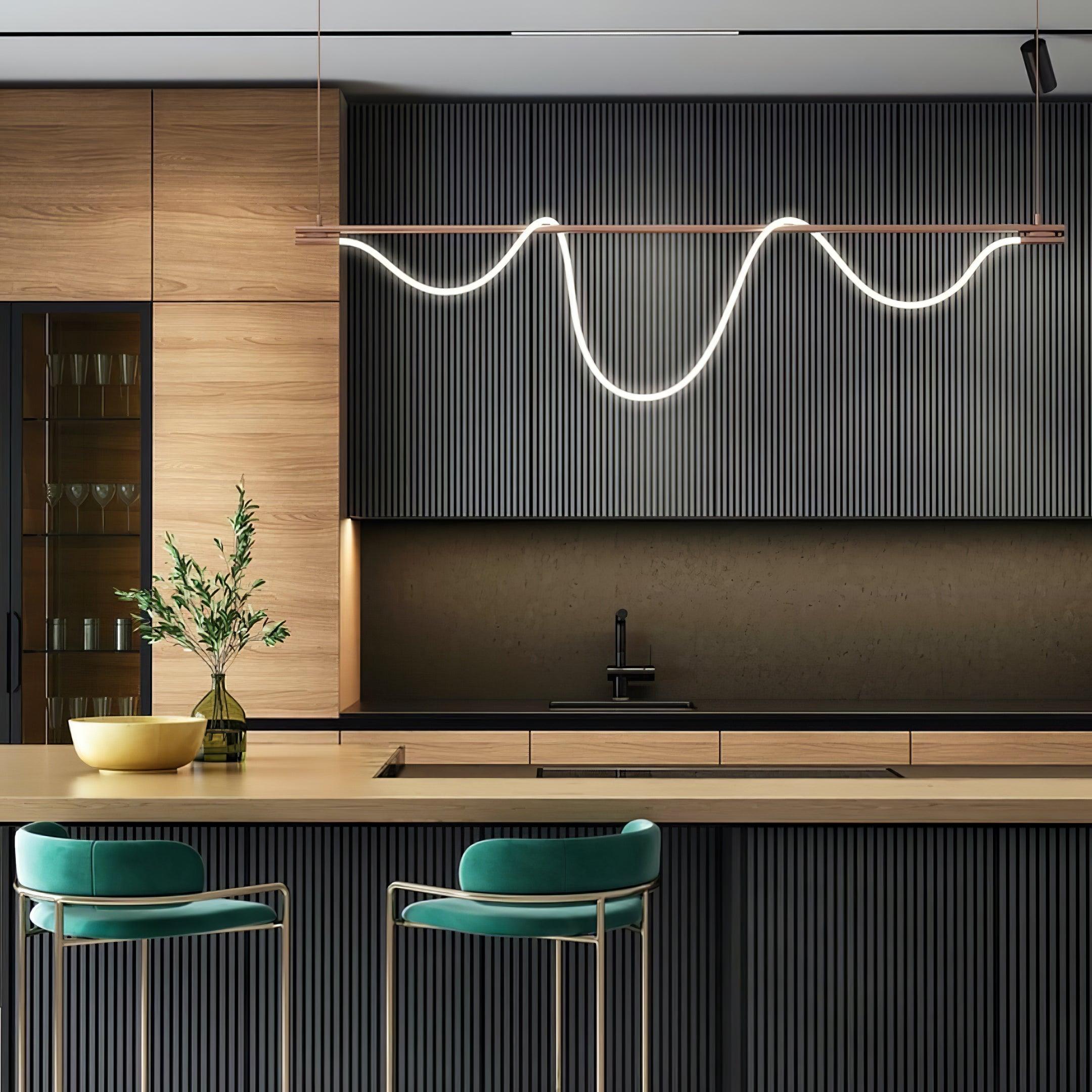 Lustra Chandelier Flexible Silicone Curve Modern Elegant - Letslighting
