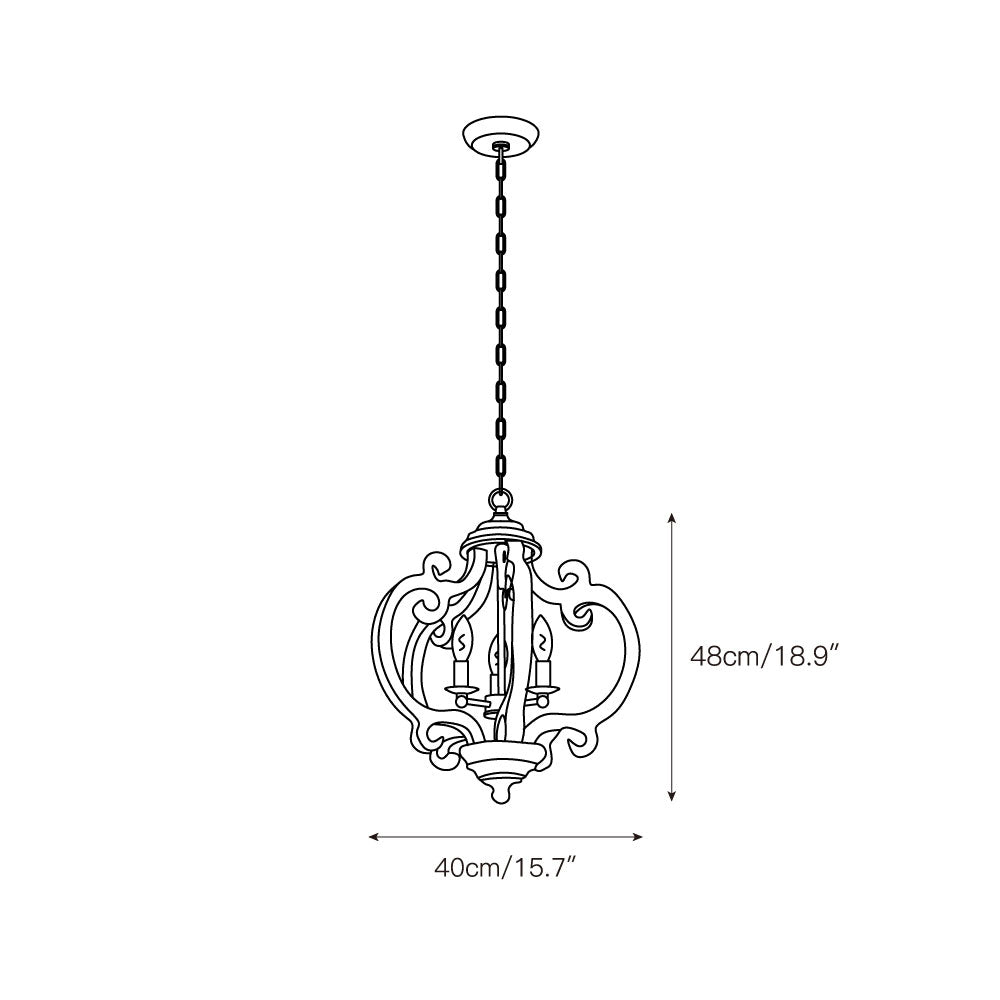 Myviniel Vintage Industrial Wooden Metal Pendant Lamp - Lamp Copper