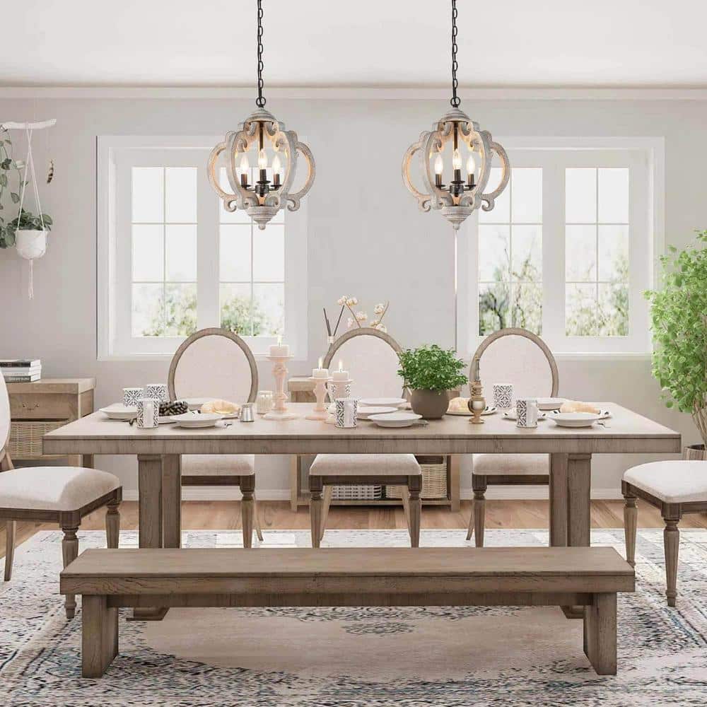 Myviniel Vintage Industrial Wooden Metal Pendant Lamp - Lamp Copper