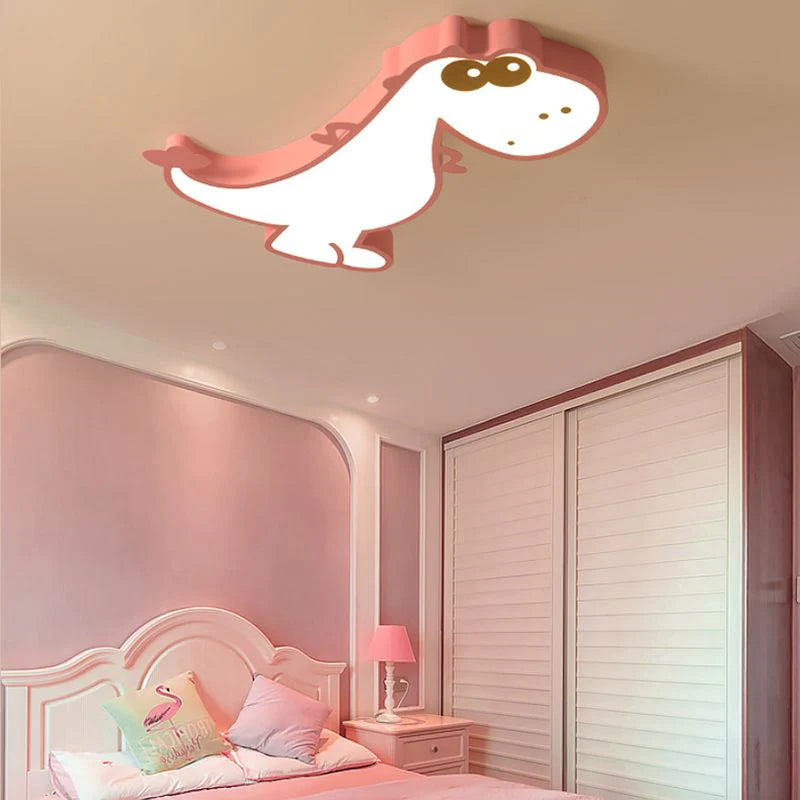 Arisha Moderno Arishao Drago Bambini Plafoniere Acrilico Verde/Rosa Soggiorno