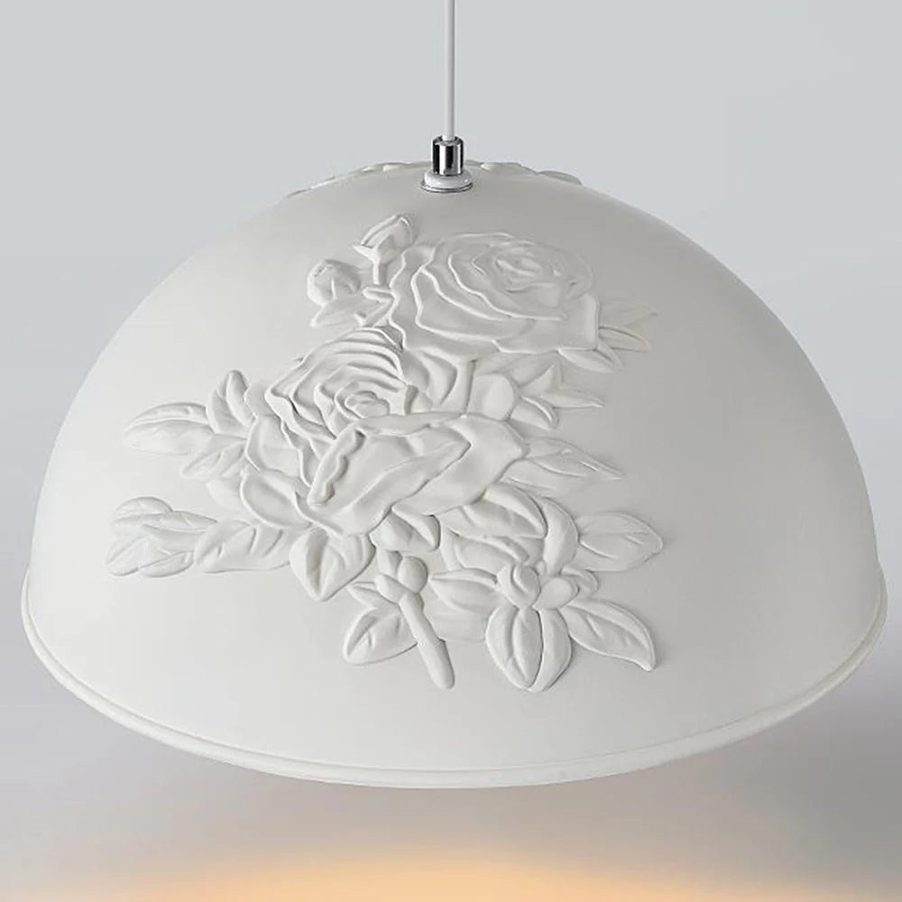 Aria Francese LED Metallo Resina Sospensione Crema Latte Soggiorno Camera da letto