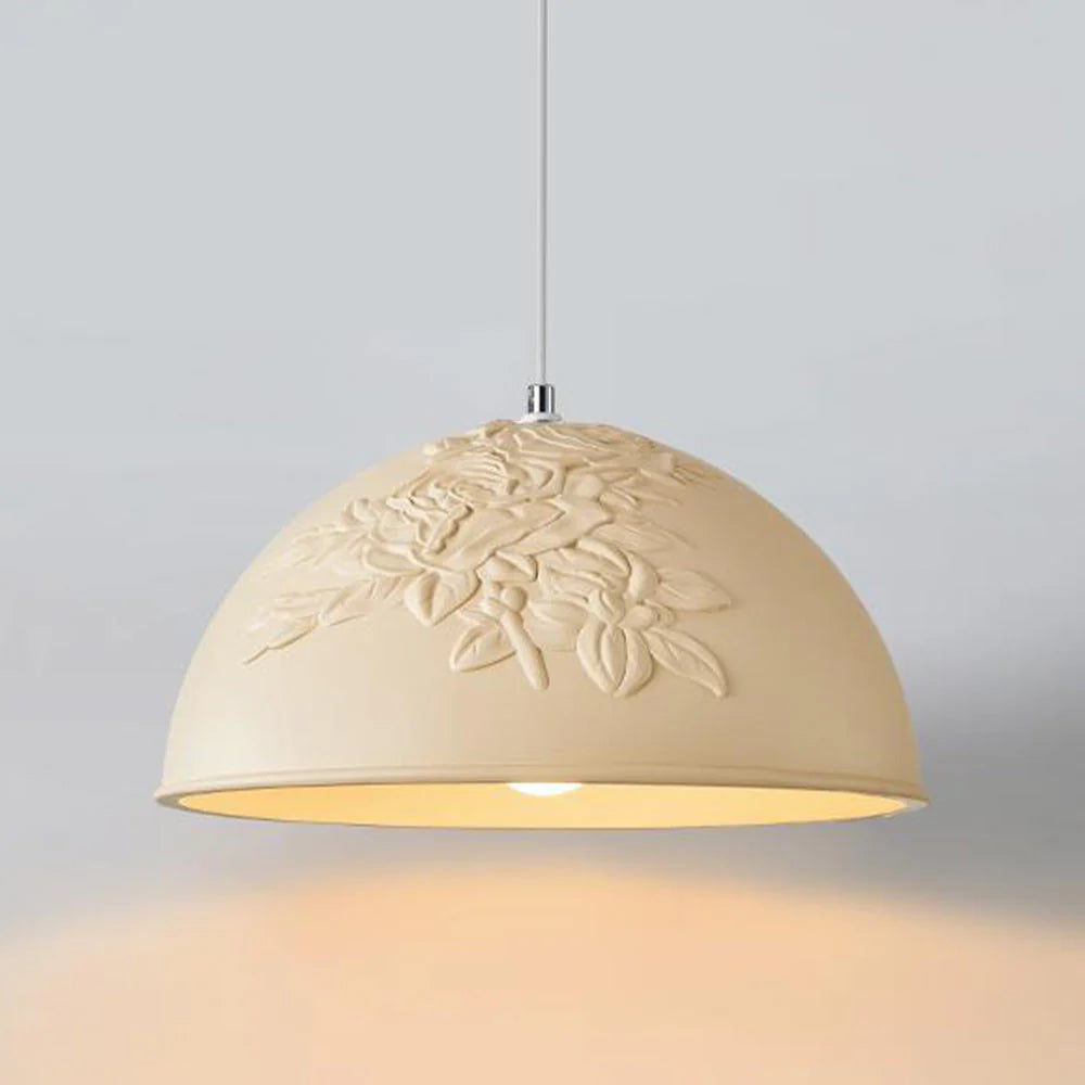 Aria Francese LED Metallo Resina Sospensione Crema Latte Soggiorno Camera da letto