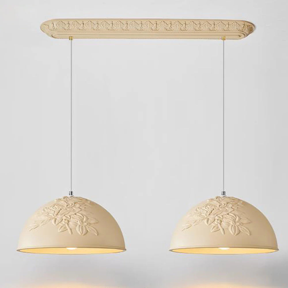 Aria Francese LED Metallo Resina Sospensione Crema Latte Soggiorno Camera da letto
