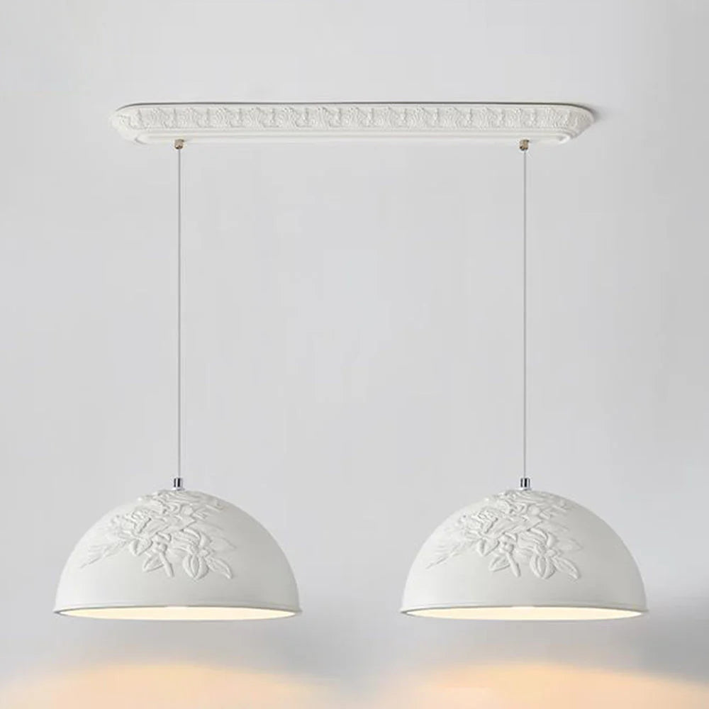 Aria Francese LED Metallo Resina Sospensione Crema Latte Soggiorno Camera da letto