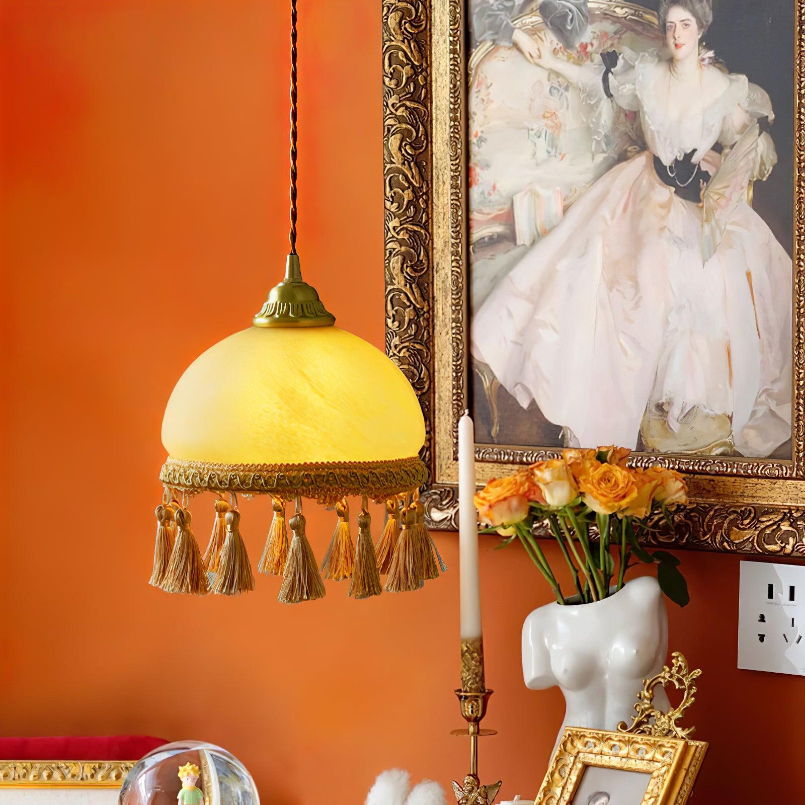 French Tassels Brass Pendant Light - Blowlighting