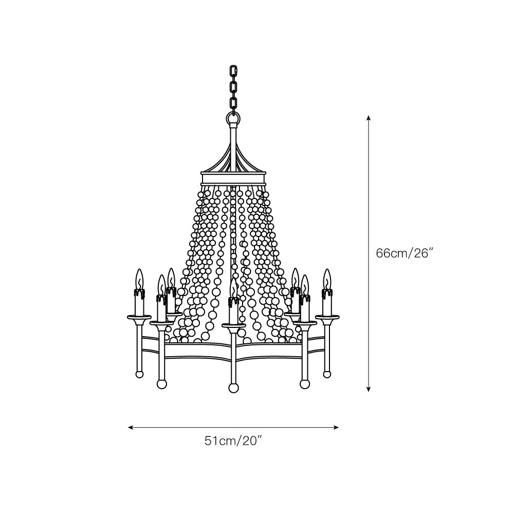 Zavela Postmodern Luxury Bead Crystal Chandelier - Lamp Copper