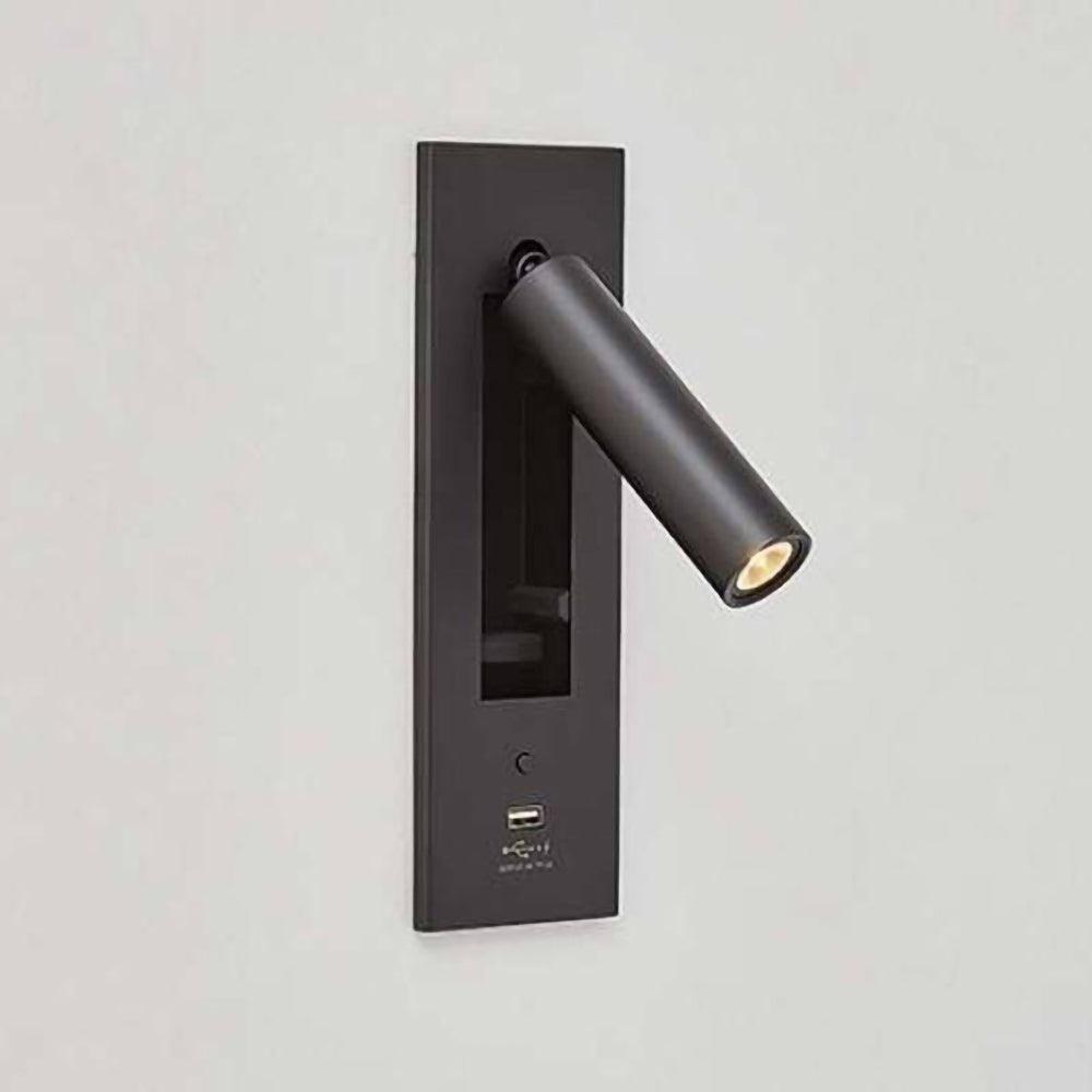 Black Bedside USB Wall Light - Blowlighting