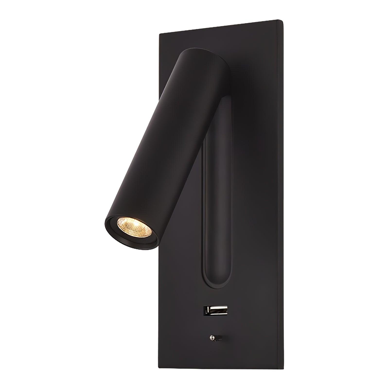 Black Bedside USB Wall Light - Blowlighting
