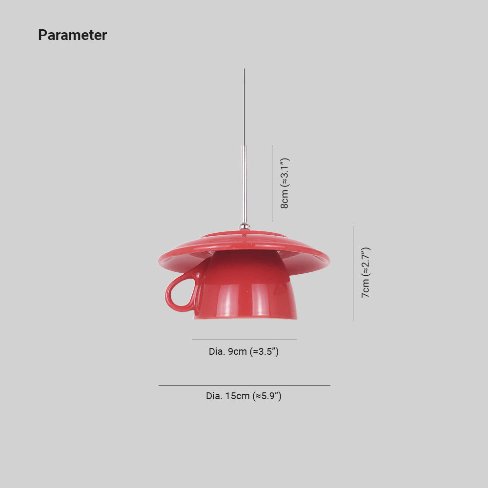 Valentina Moderno Colorato Tazza Ceramica Lampade a Sospensione Soggiorno