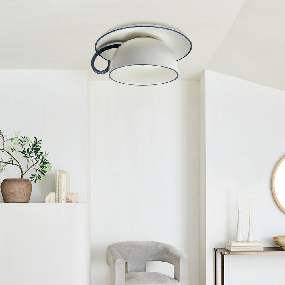 Arisha Moderno Smalto Tazza Ceramica Plafoniere Camera da Letto