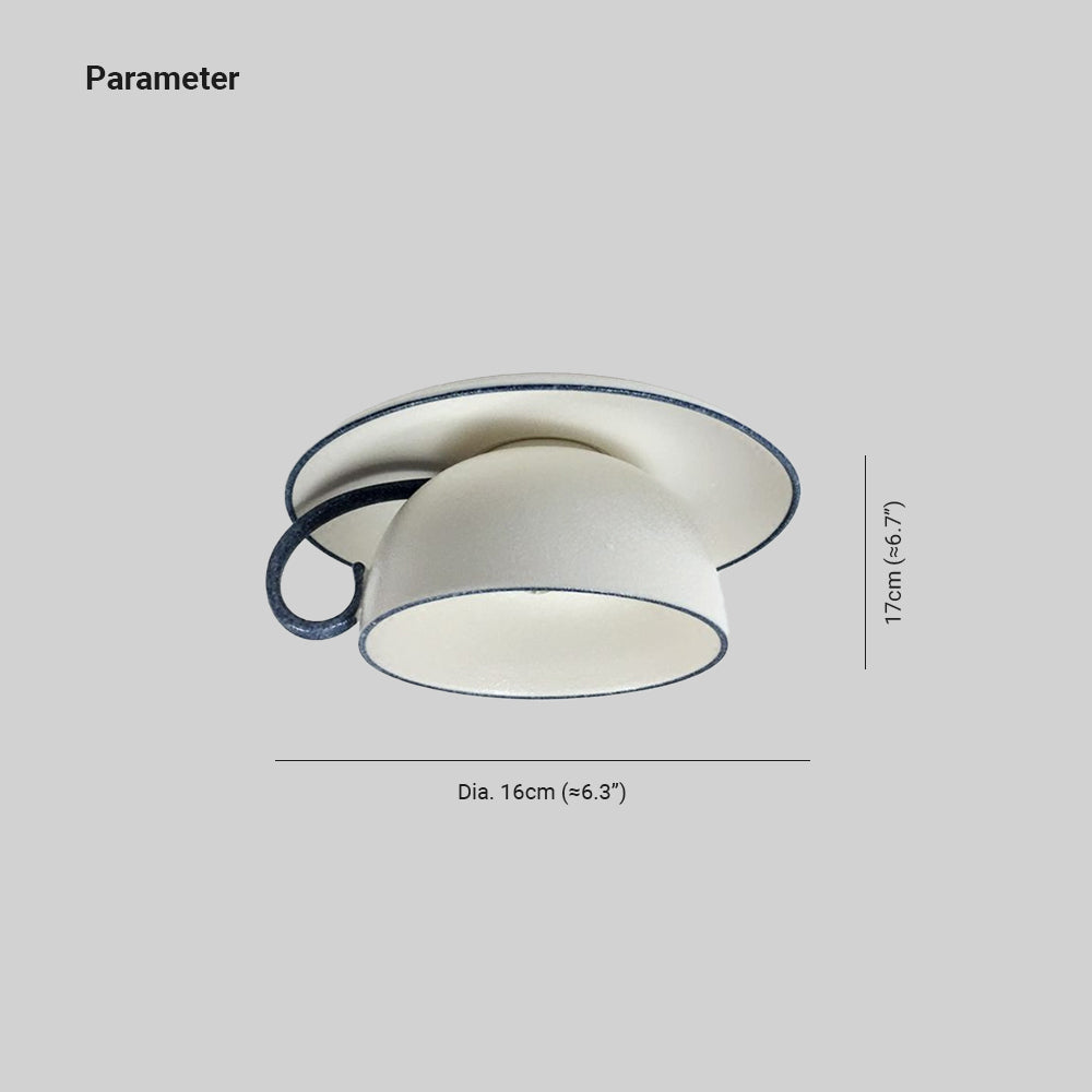 Arisha Moderno Smalto Tazza Ceramica Plafoniere Camera da Letto