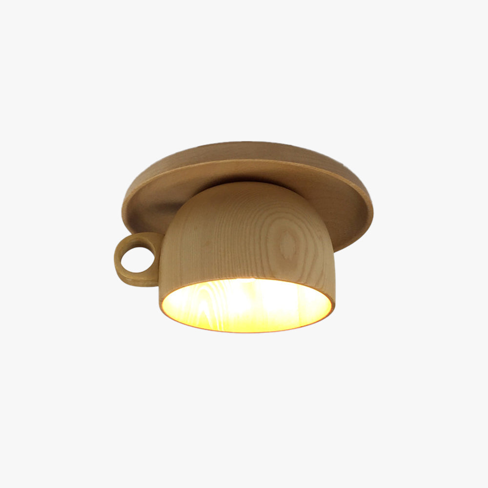 Arisha Moderno Legno Tazza Plafoniere Camera da Letto