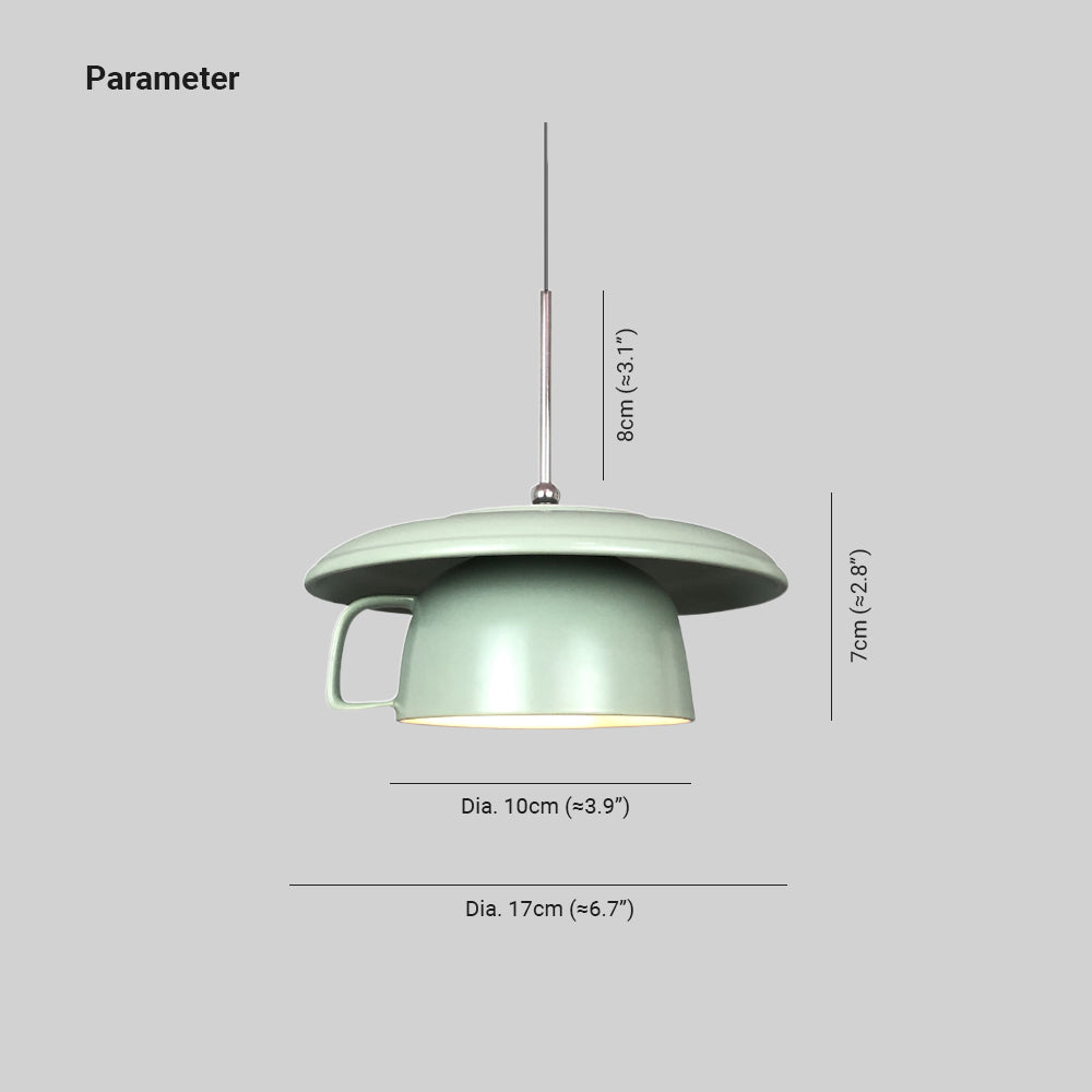 Valentina Rustico Tazza Ceramica LED Lampade a Sospensione Soggiorno