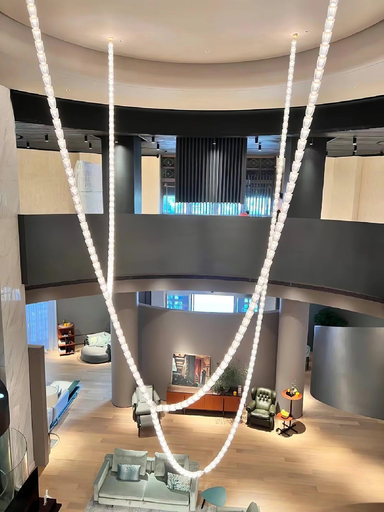 Cascade Modern Acrylic Chandelier - Blowlighting