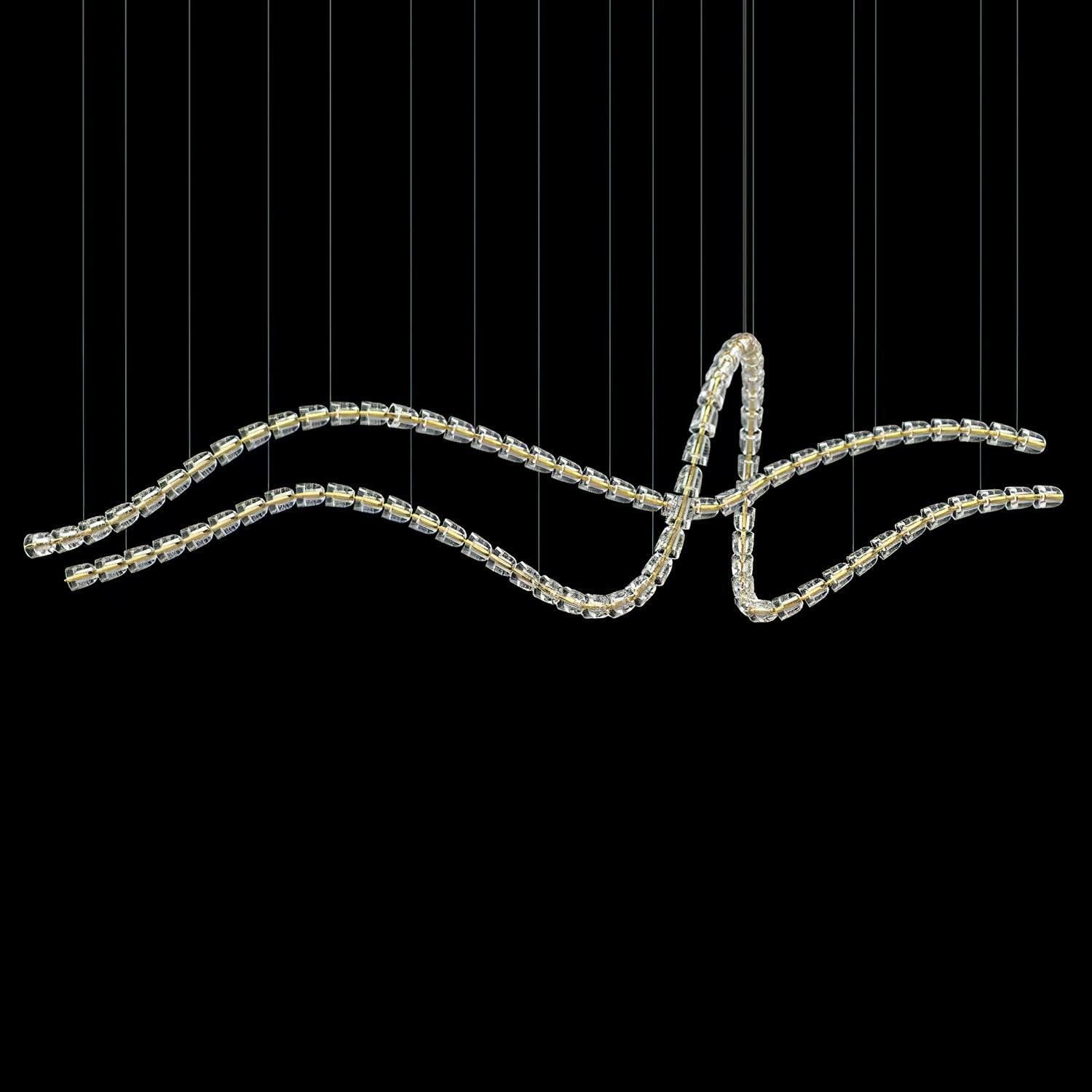 Luminara Crystal Cascade Chandelier - Blowlighting