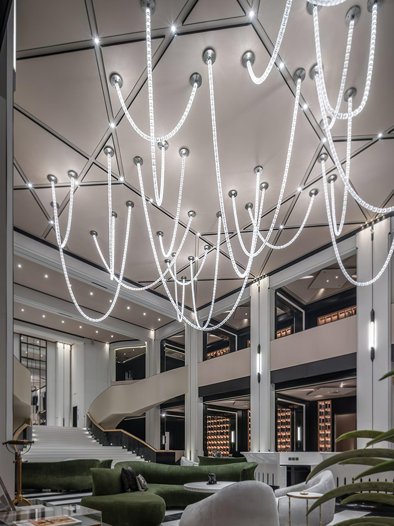 Cascade Modern Acrylic Chandelier - Blowlighting