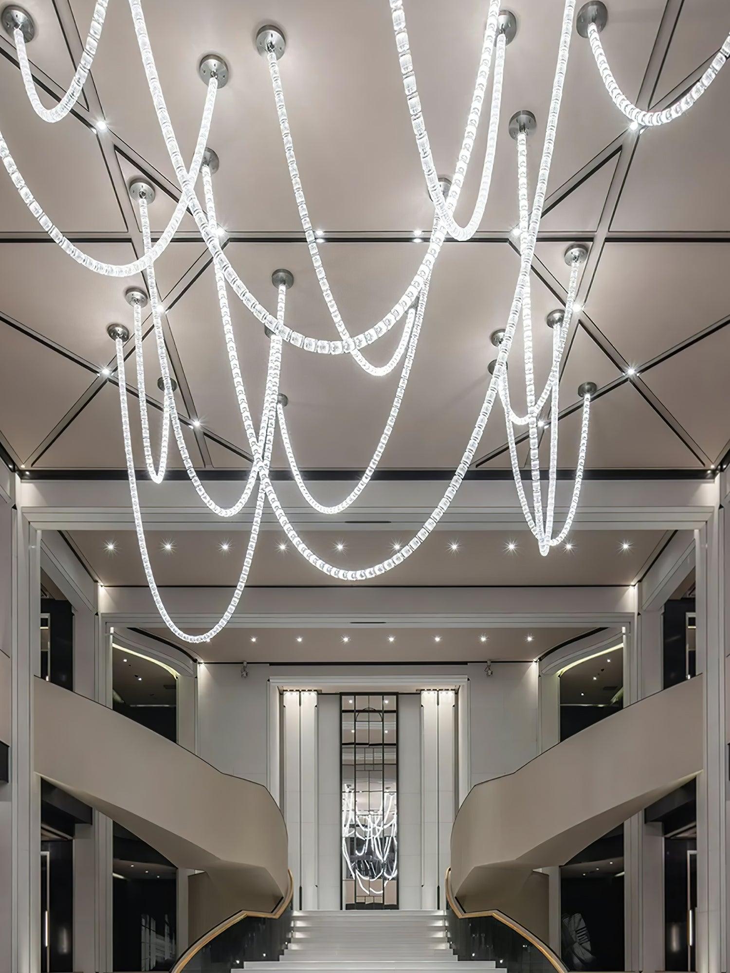 Cascade Modern Acrylic Chandelier - Blowlighting