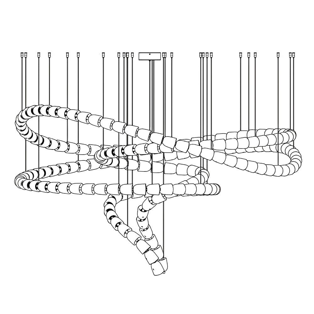 Gabriel Chrome Chandelier - Blowlighting