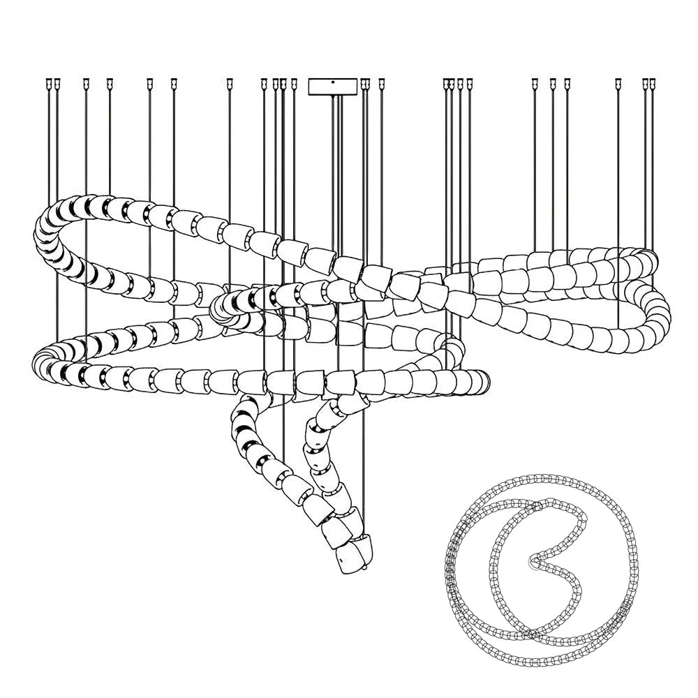 Gabriel Chrome Chandelier - Blowlighting