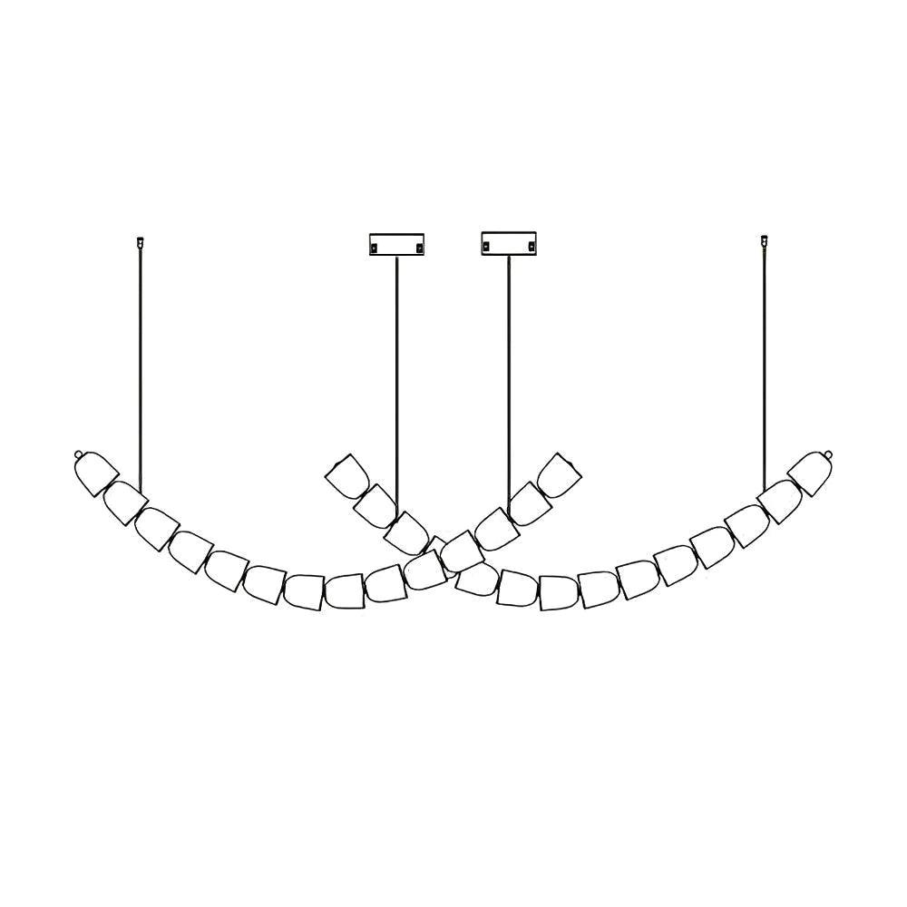 Cascade Modern Acrylic Chandelier - Blowlighting