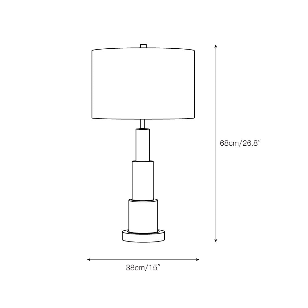 Gardiner Alabaster Table Lamp - Lamp Copper