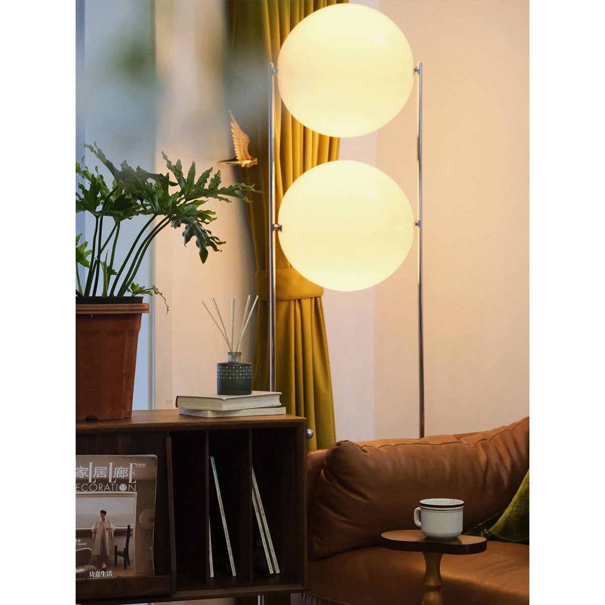 Garrault-Delord Ball Floor Lamp - Lamp Copper