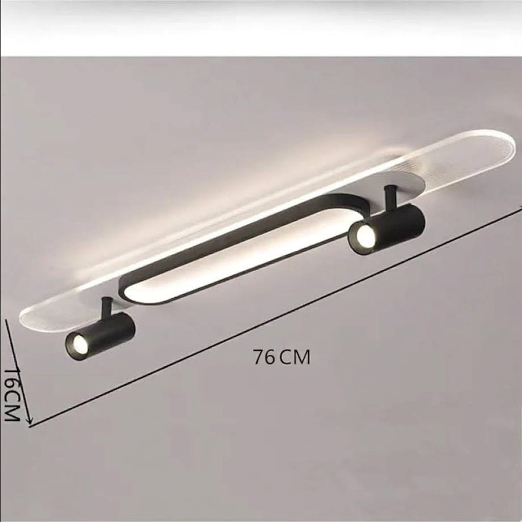 Aim Moderne LED Skateboard Rettangolare LED Plafoniere Metallo/Acrilico Nero/Bianco Soggiorno/Camera da Letto