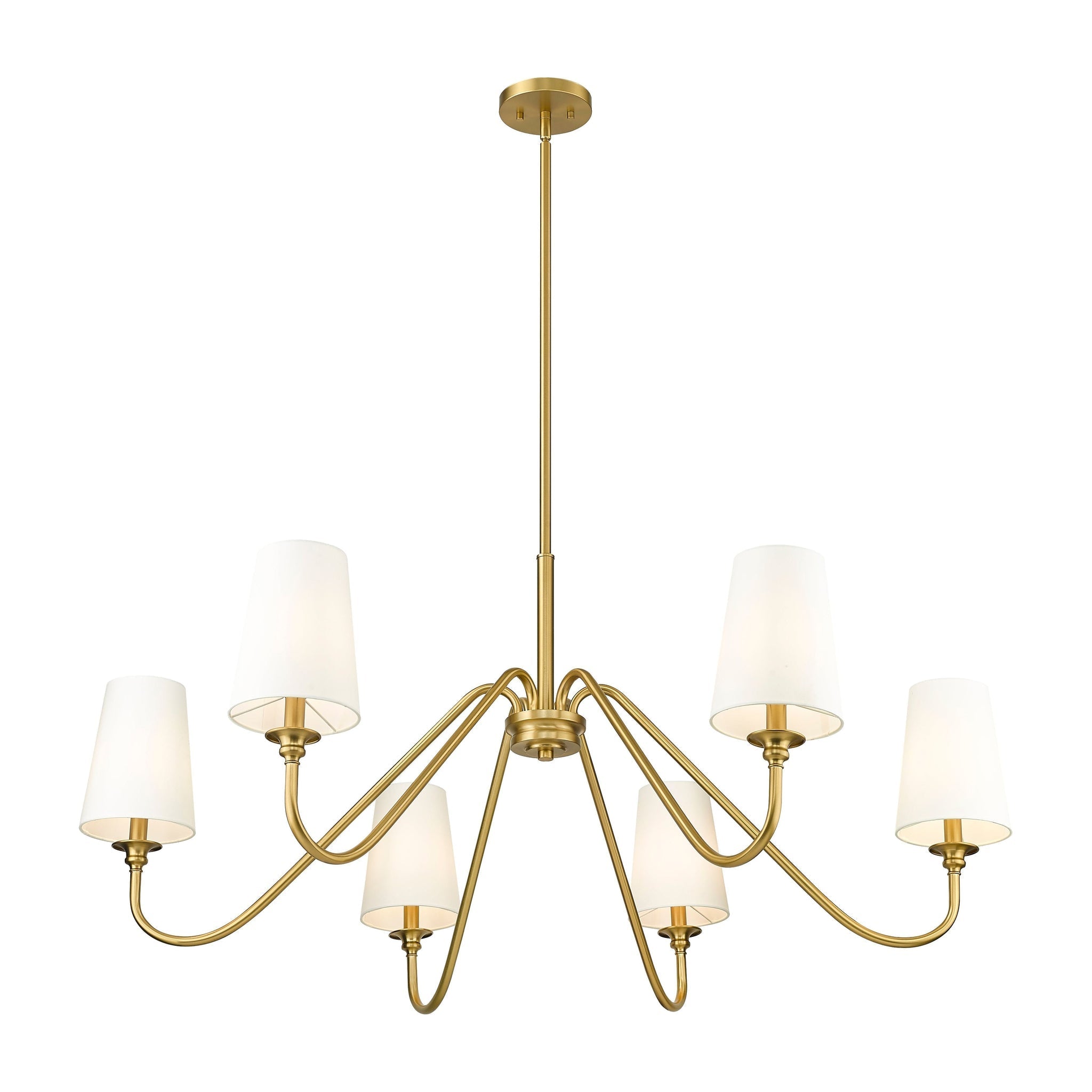 Vavenus Vintage Industrial Brass Fabric Chandelier - Lamp Copper