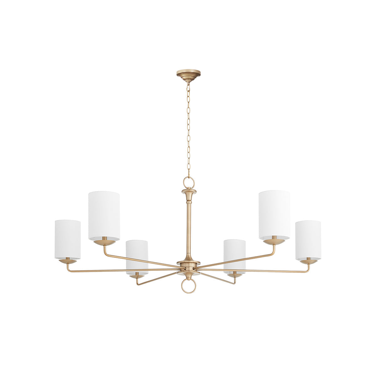 Olthean Vintage Industrial Brass Fabric Chandelier - Lamp Copper