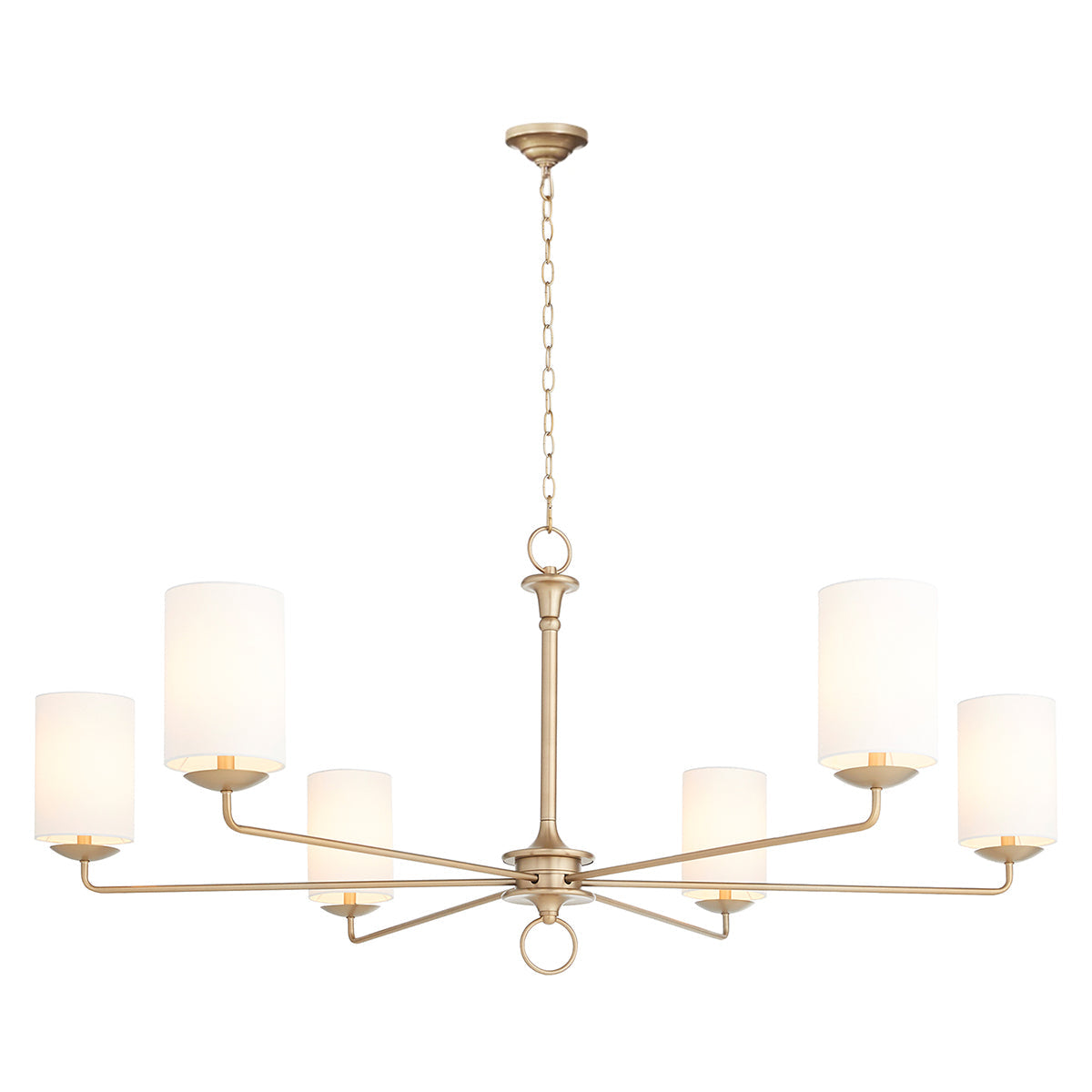 Olthean Vintage Industrial Brass Fabric Chandelier - Lamp Copper